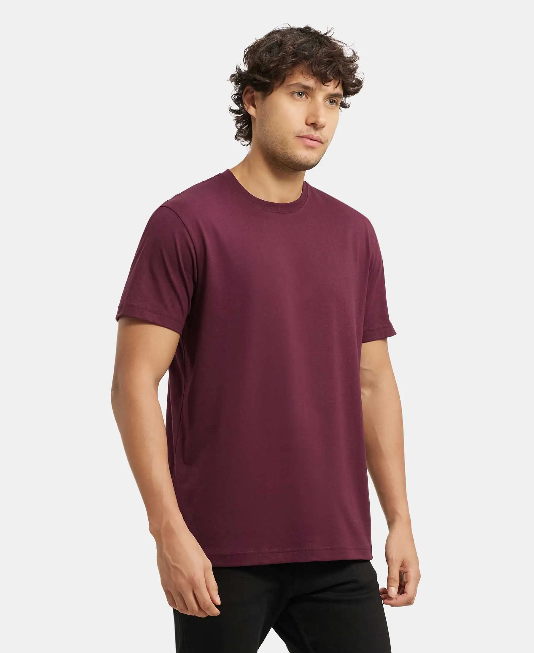 Super Combed Cotton Rich Round Neck Half Sleeve T-Shirt - Wine Tasting & Seaport Teal (Pack of 2) - Image 10