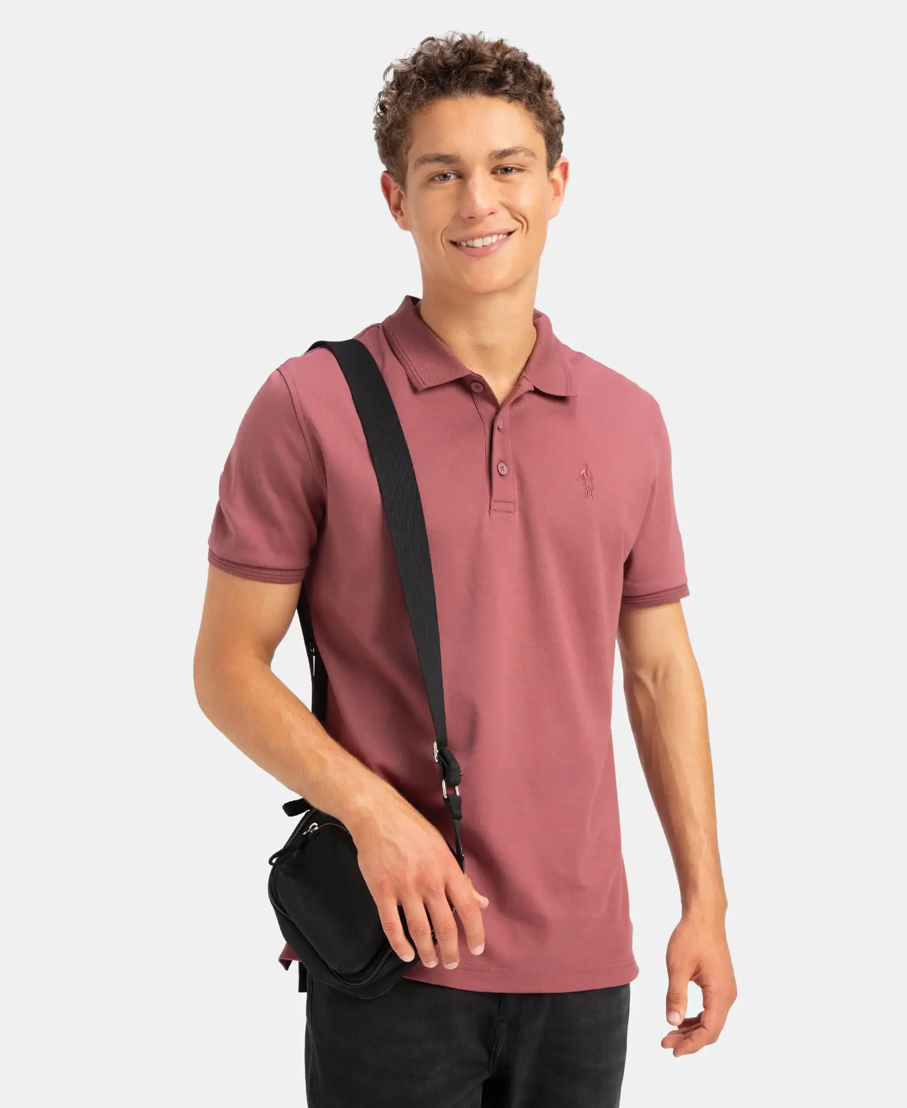 Super Combed Cotton Rich Solid Half Sleeve Polo T-Shirt - Wild Ginger - Image 5