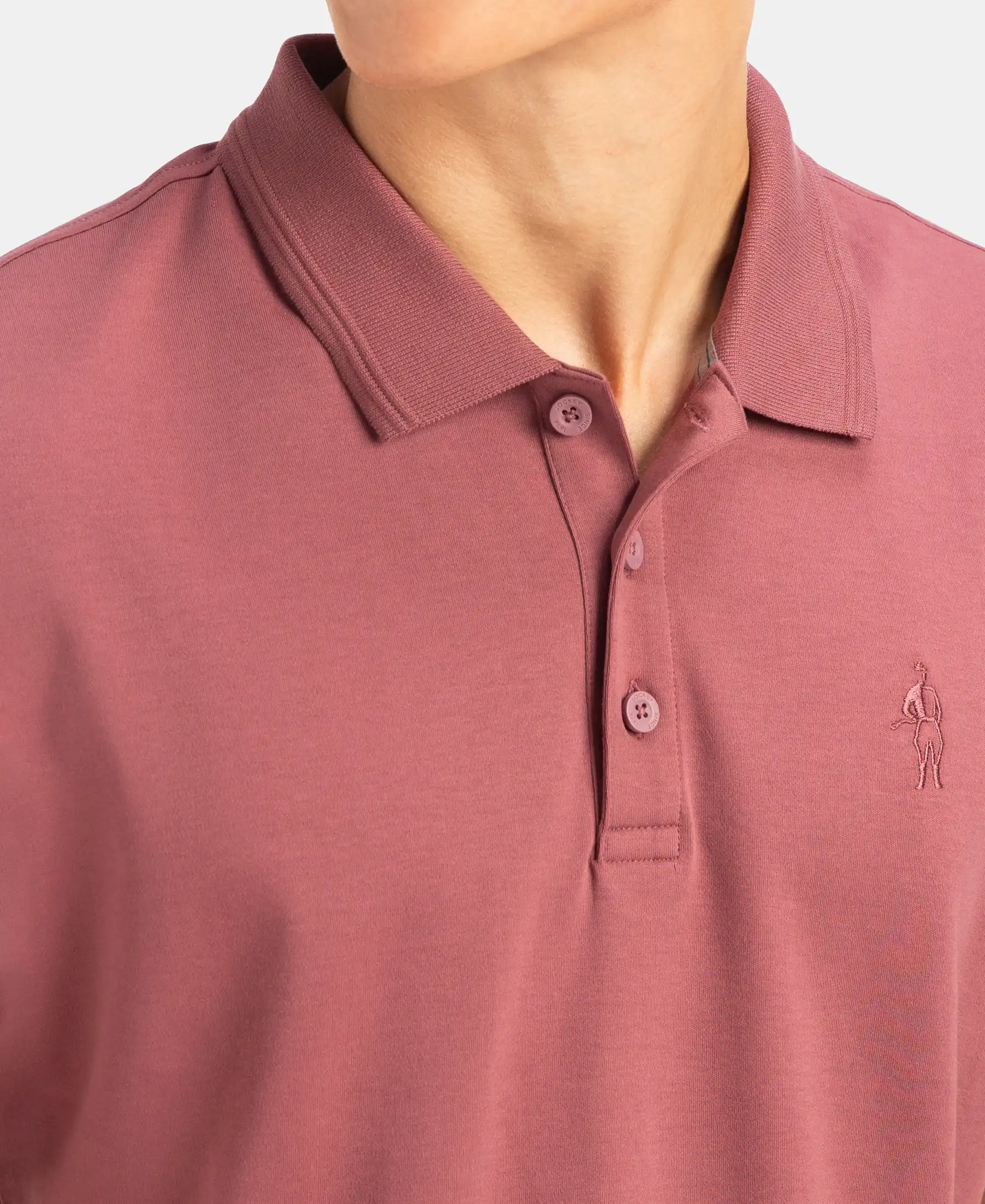 Super Combed Cotton Rich Solid Half Sleeve Polo T-Shirt - Wild Ginger - Image 7