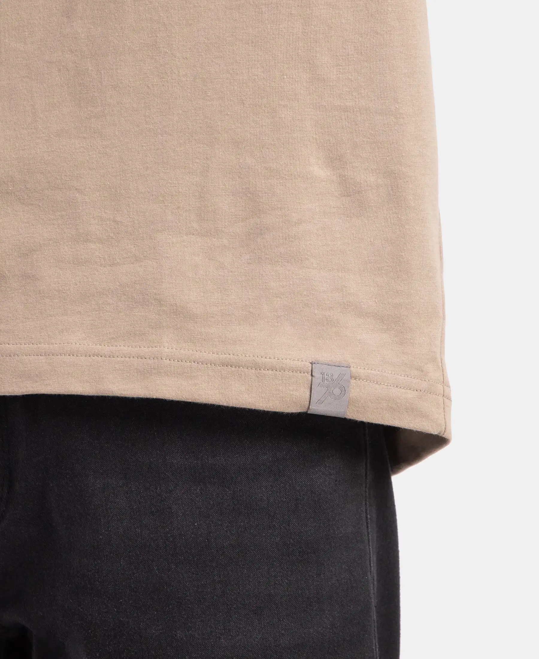 Super Combed Cotton Rich Solid V Neck Half Sleeve T-Shirt - Desert Taupe - Image 8