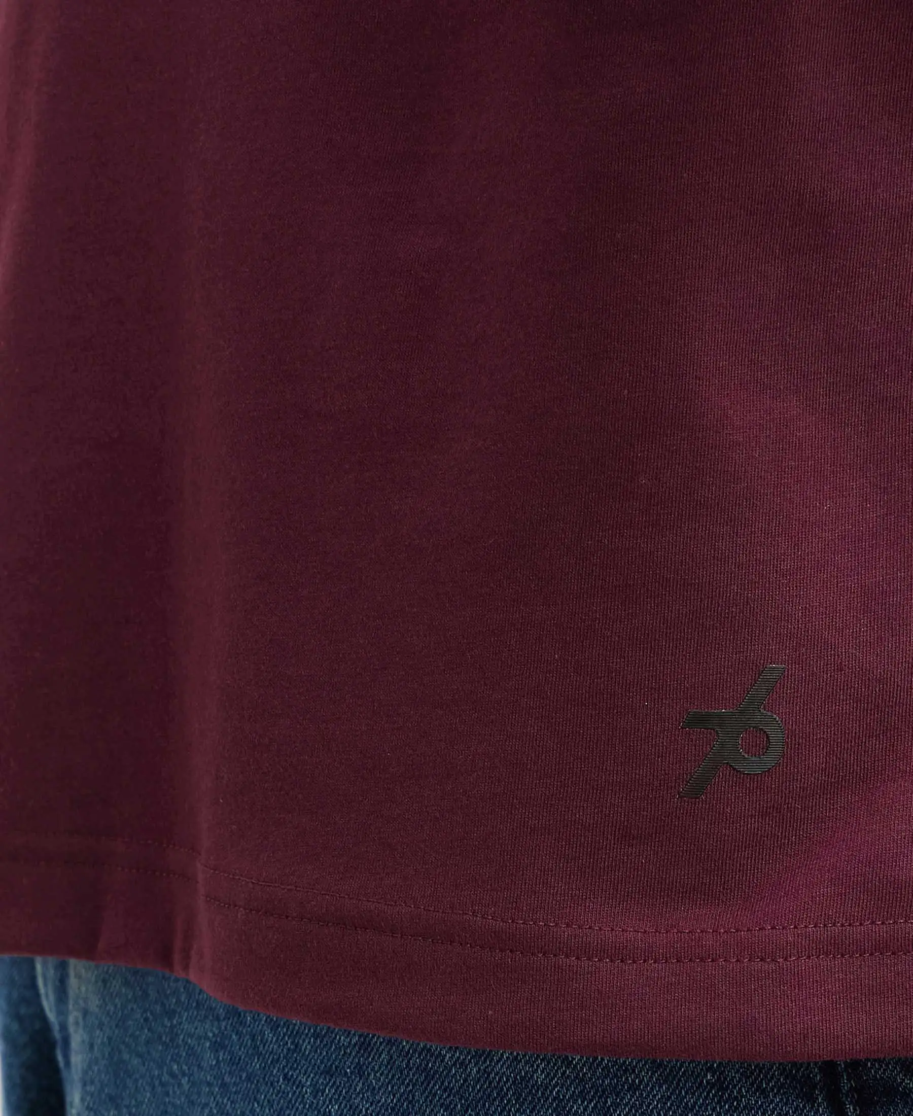 Super Combed Cotton Rich Solid V Neck Half Sleeve T-Shirt - Wine Tasting - Image 7