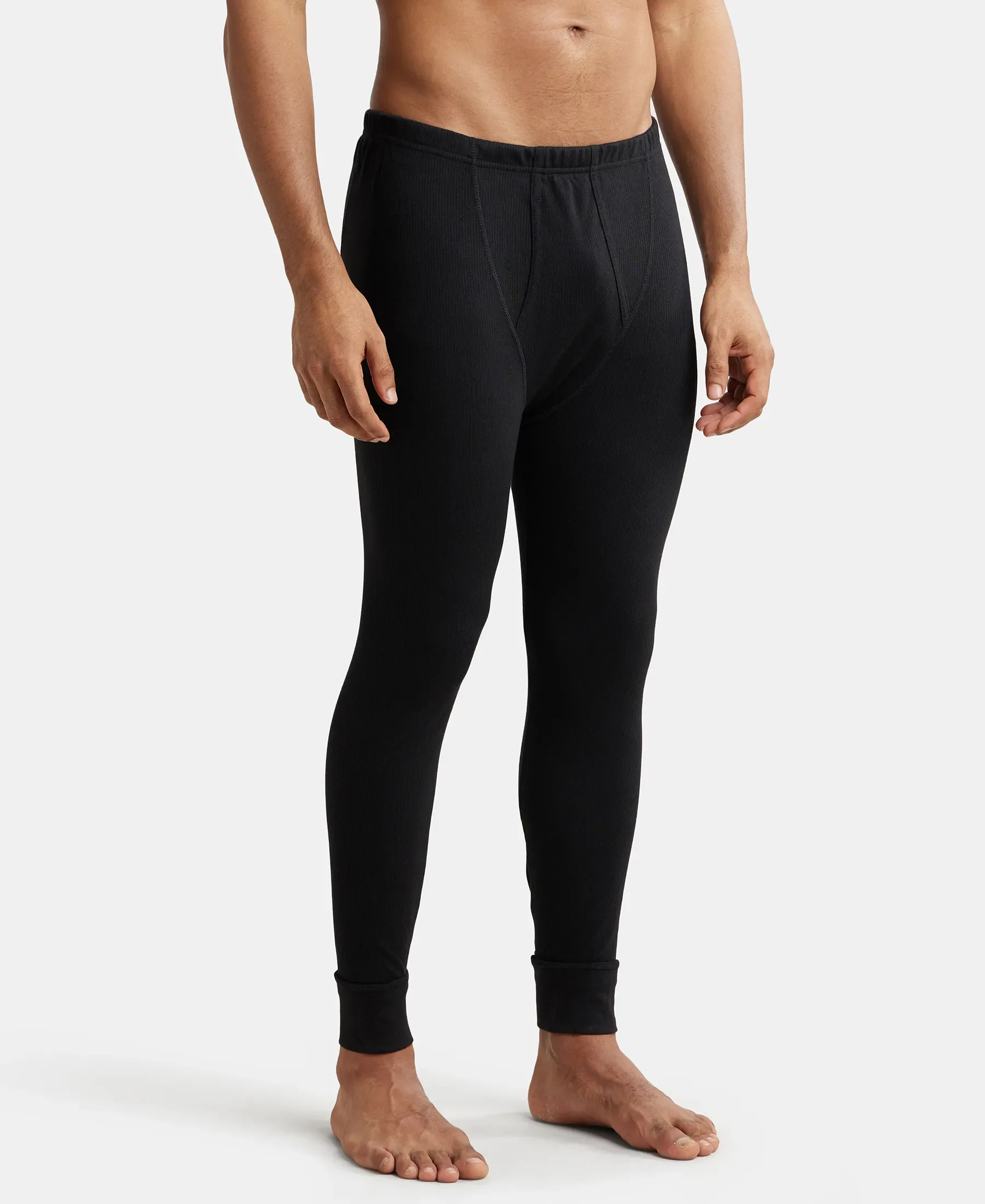 Extra Warmth Super Combed Cotton Rich Thermal Long Johns with StayWarm Technology - Black - Image 2