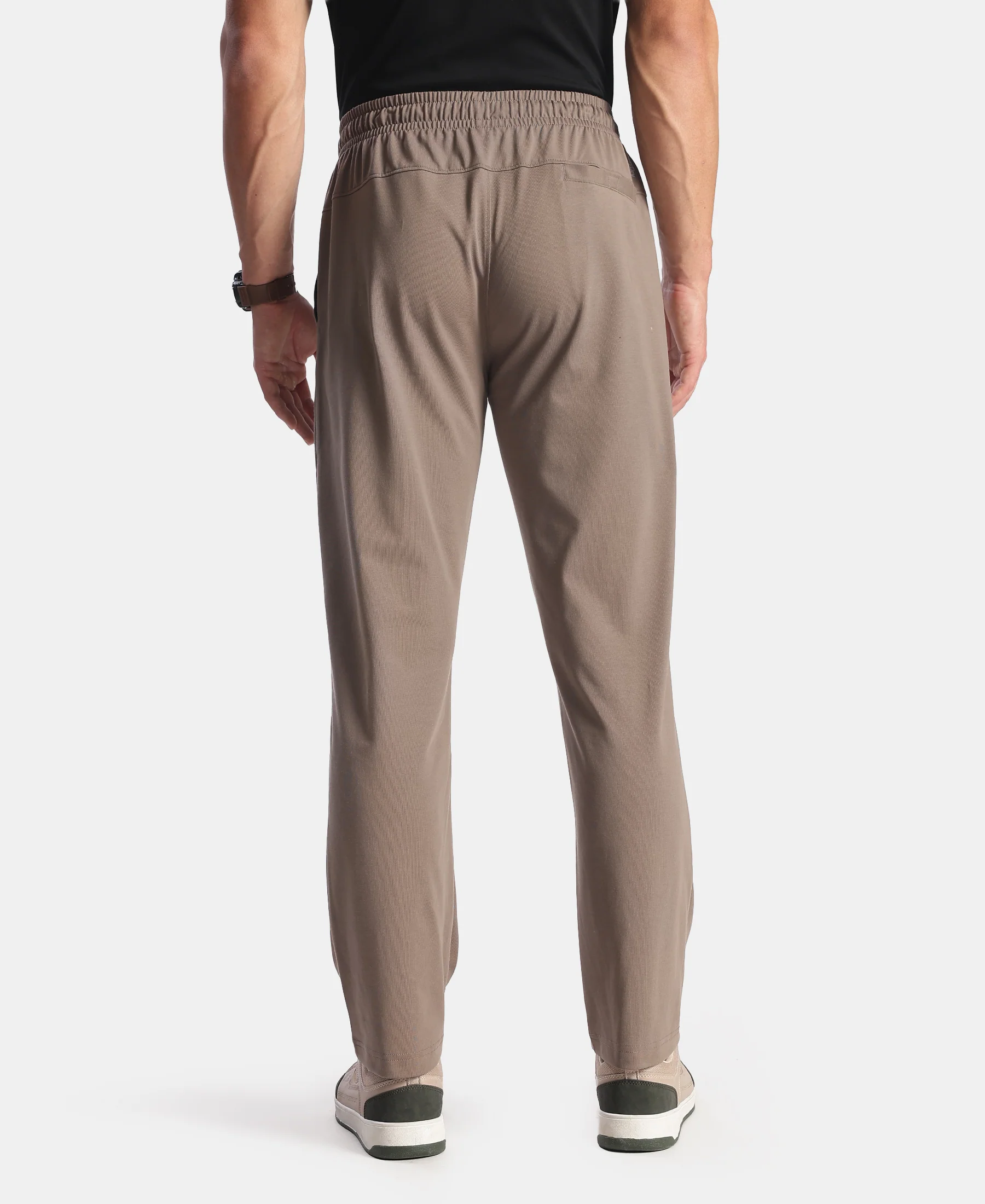 Super Combed Cotton Rich Trackpant with Pockets and StayFresh Treatment - Dark Khaki - Image 3