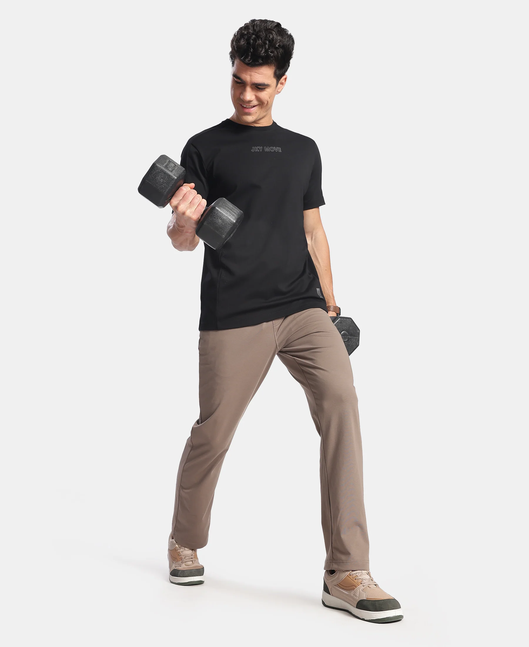 Super Combed Cotton Rich Trackpant with Pockets and StayFresh Treatment - Dark Khaki - Image 6