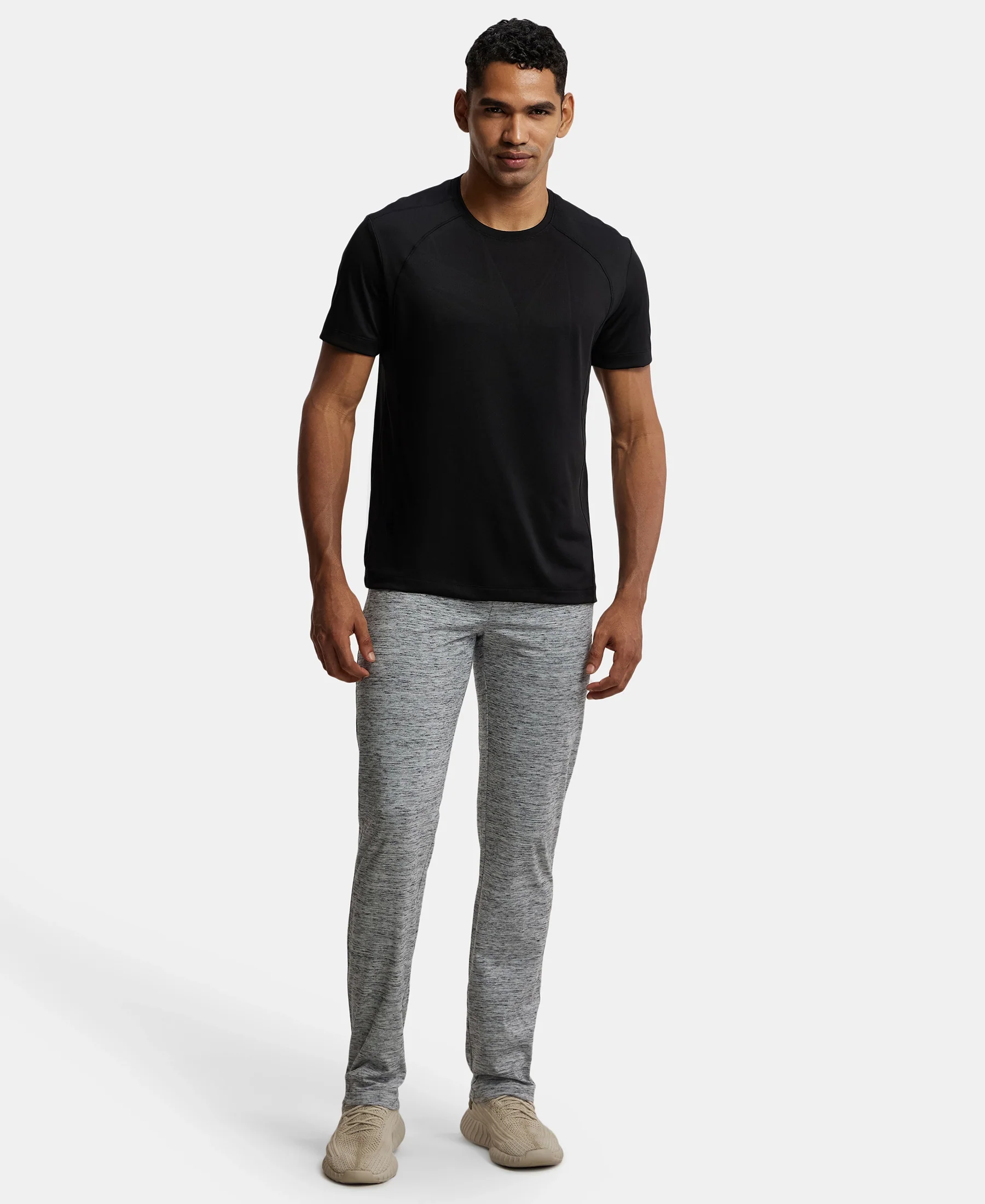 Super Combed Cotton Rich Trackpant with Pockets and StayFresh Treatment - Cool Grey Melange - Image 4