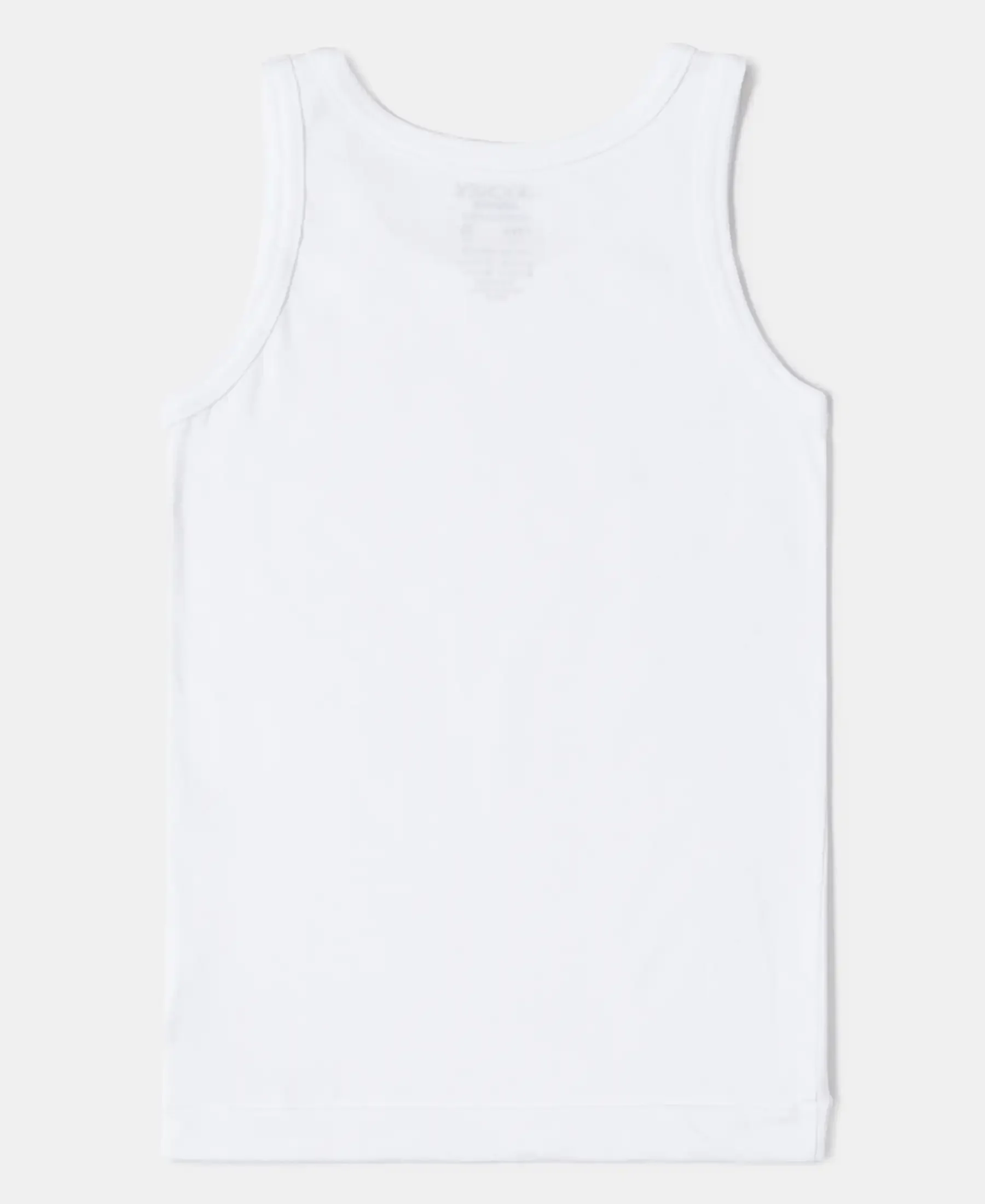 Super Combed Cotton Round Neck Sleeveless Vest - White (Pack of 3) - Image 3