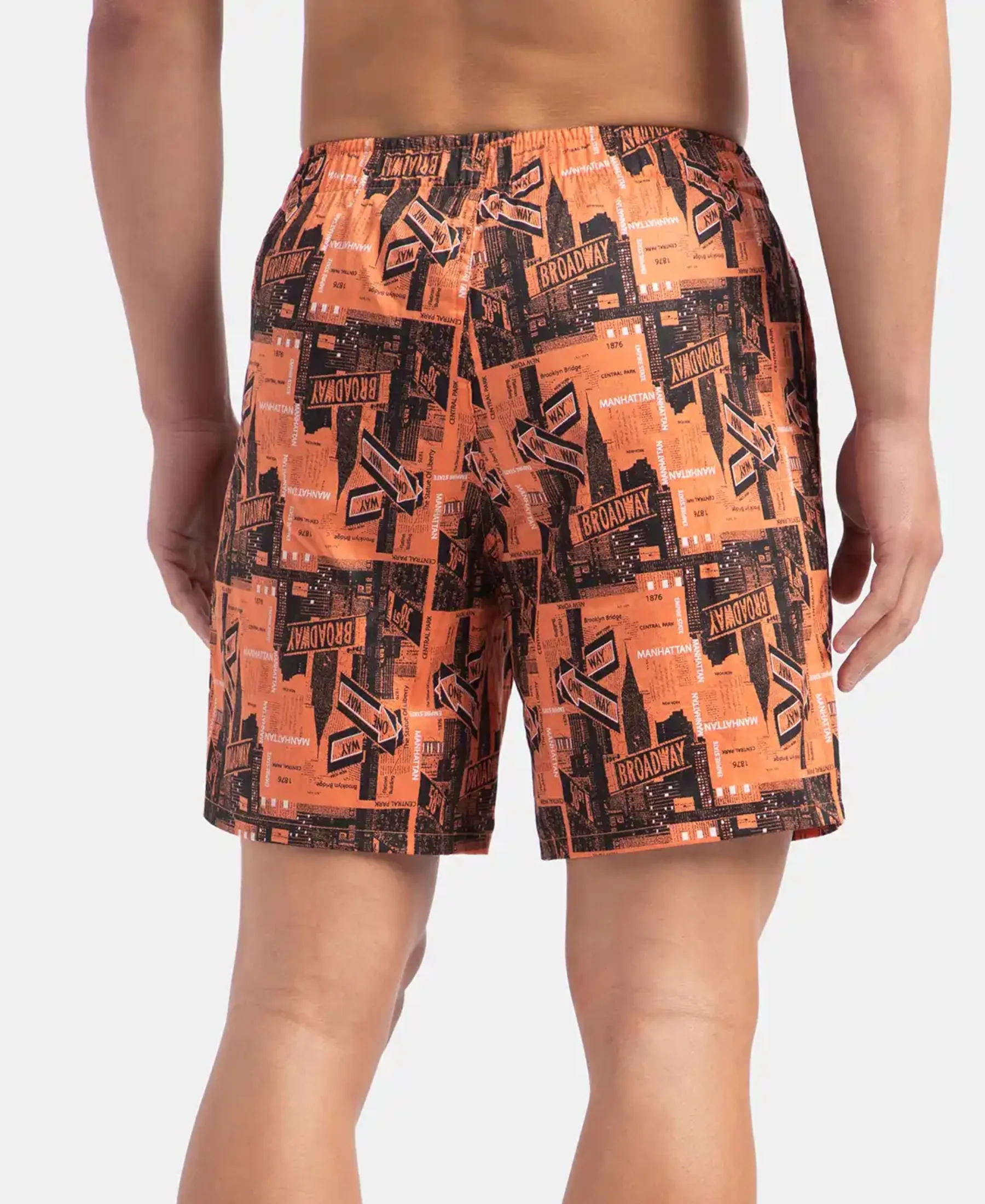 Super Combed Cotton Satin Weave Printed Boxer Shorts with Side Pocket - Flamingo - Image 3
