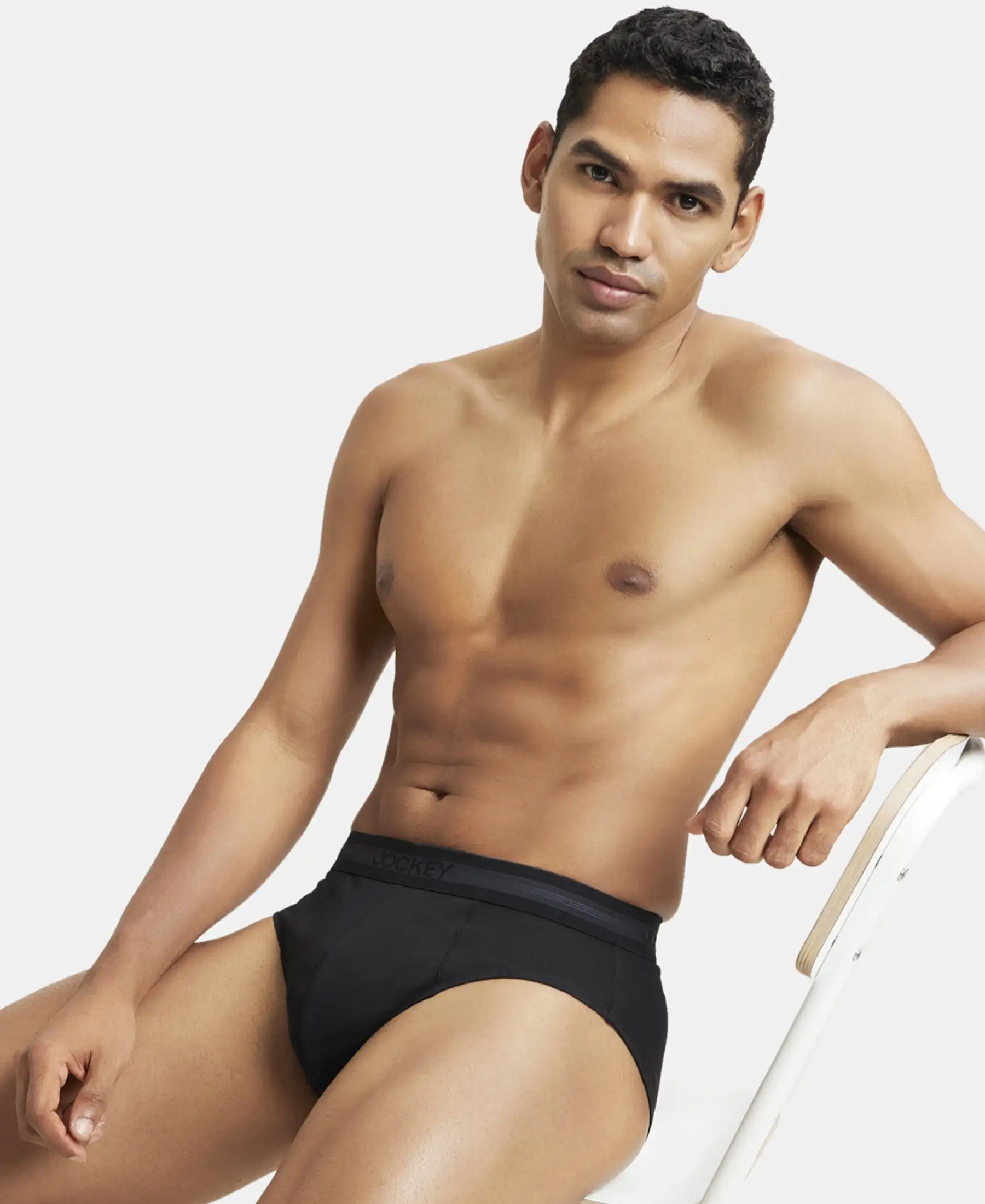Super Combed Cotton Solid Brief with Stay Fresh Treatment - Black (Pack of 2) - Image 8