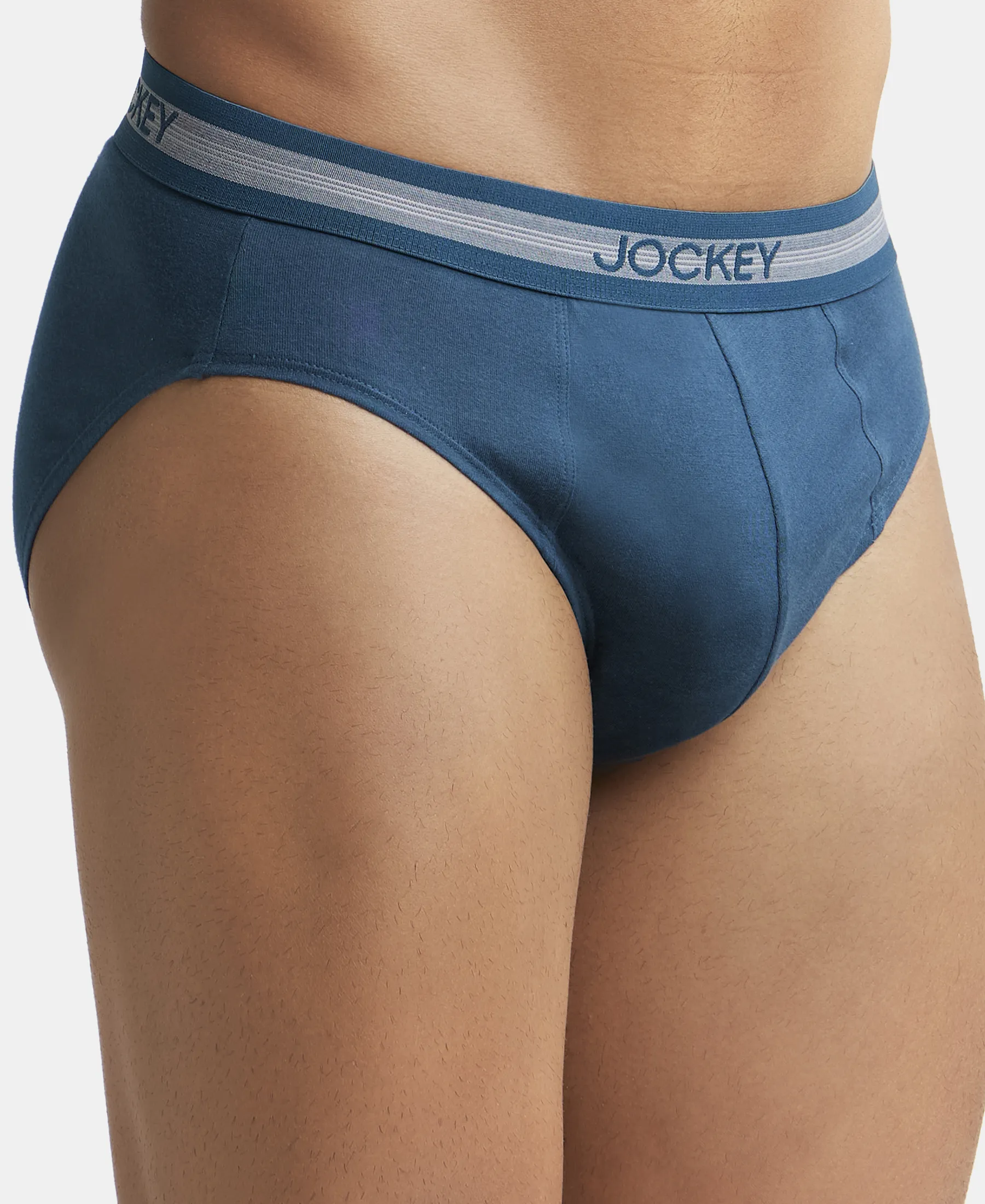 Super Combed Cotton Solid Brief with Stay Fresh Treatment - Reflecting Pond - Image 7