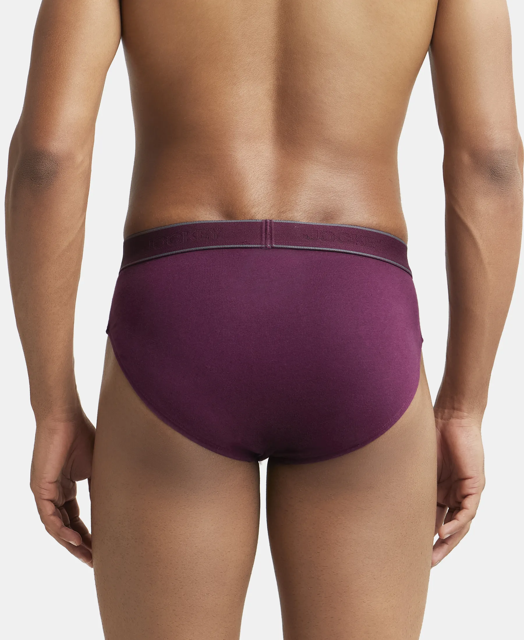 Super Combed Cotton Solid Brief with Stay Fresh Treatment - Wine Tasting - Image 3