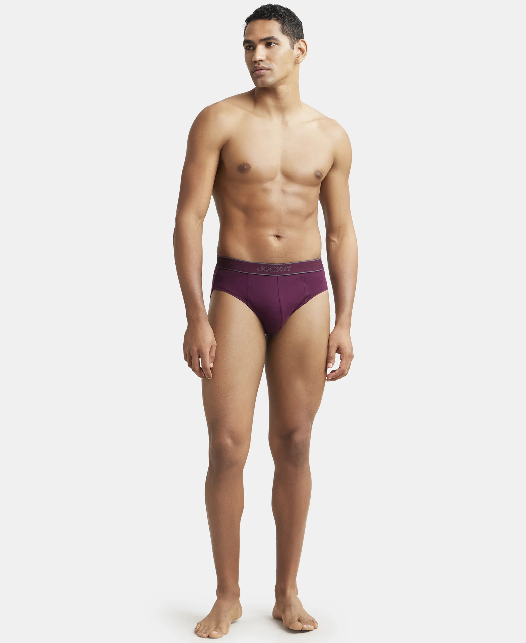 Super Combed Cotton Solid Brief with Stay Fresh Treatment - Wine Tasting - Image 4