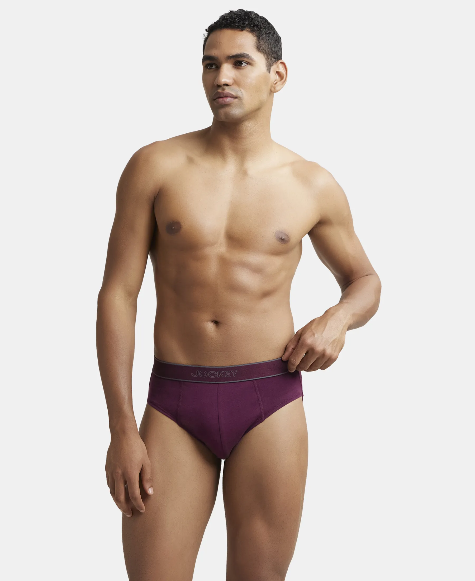 Super Combed Cotton Solid Brief with Stay Fresh Treatment - Wine Tasting - Image 6