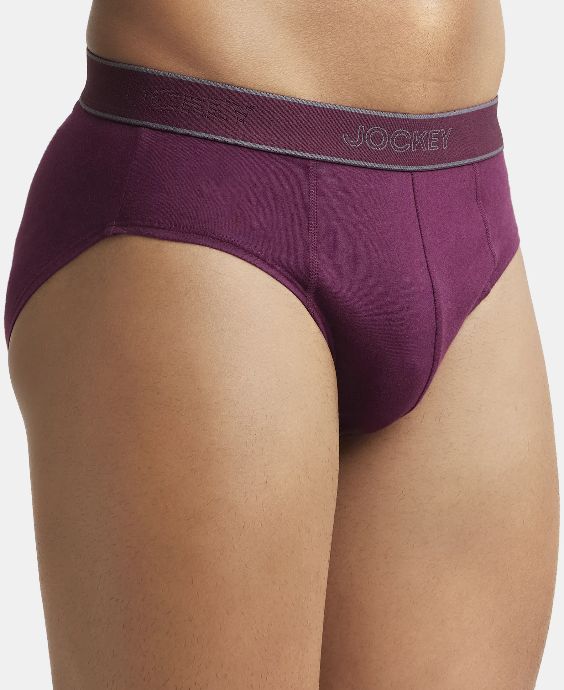 Super Combed Cotton Solid Brief with Stay Fresh Treatment - Wine Tasting - Image 7