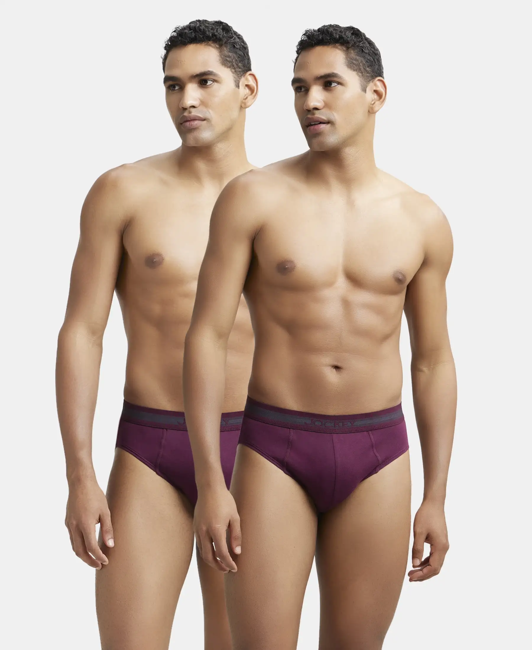 Super Combed Cotton Solid Brief with Stay Fresh Treatment - Wine Tasting (Pack of 2) - Image 5