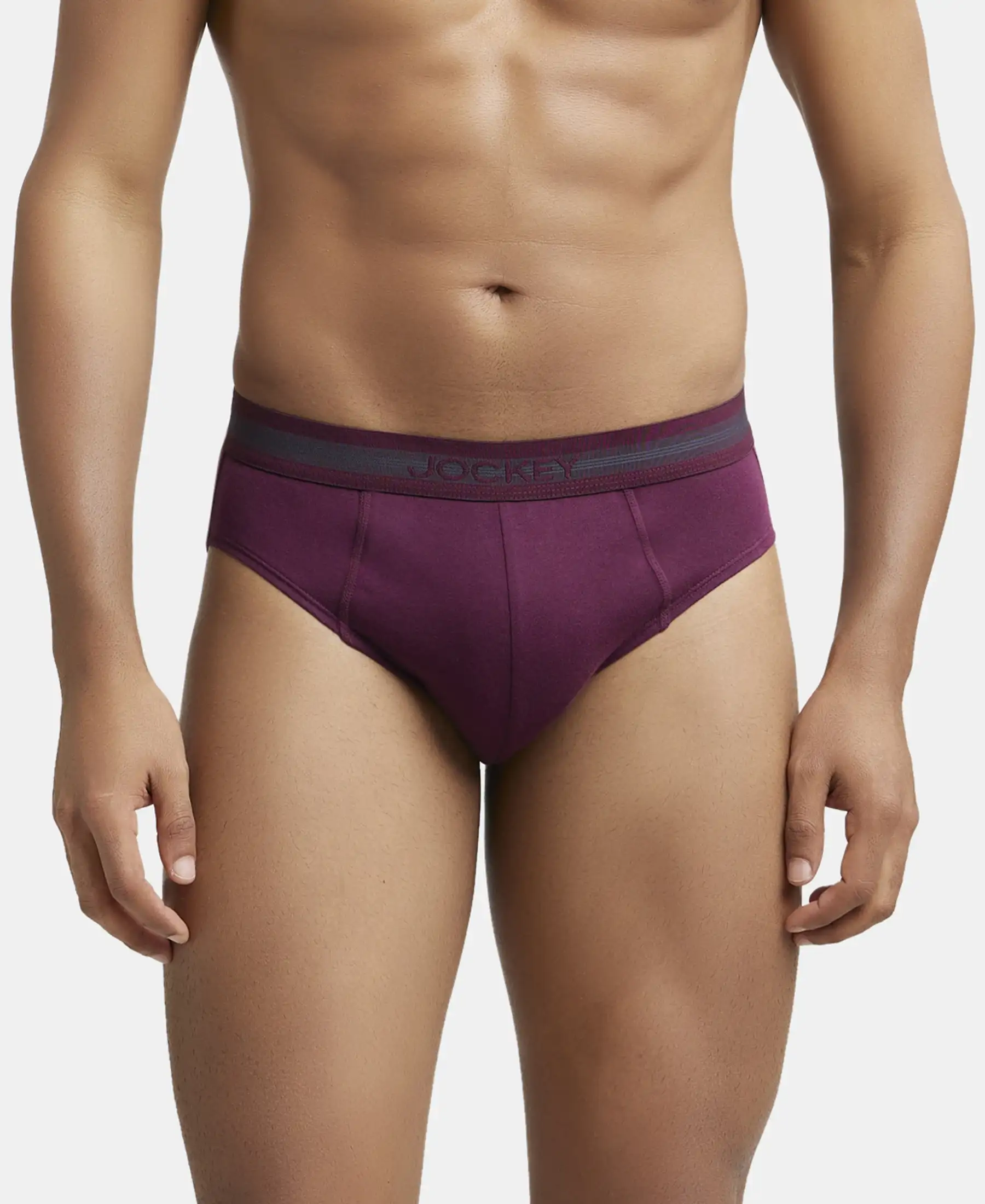 Super Combed Cotton Solid Brief with Stay Fresh Treatment - Wine Tasting (Pack of 2) - Image 7
