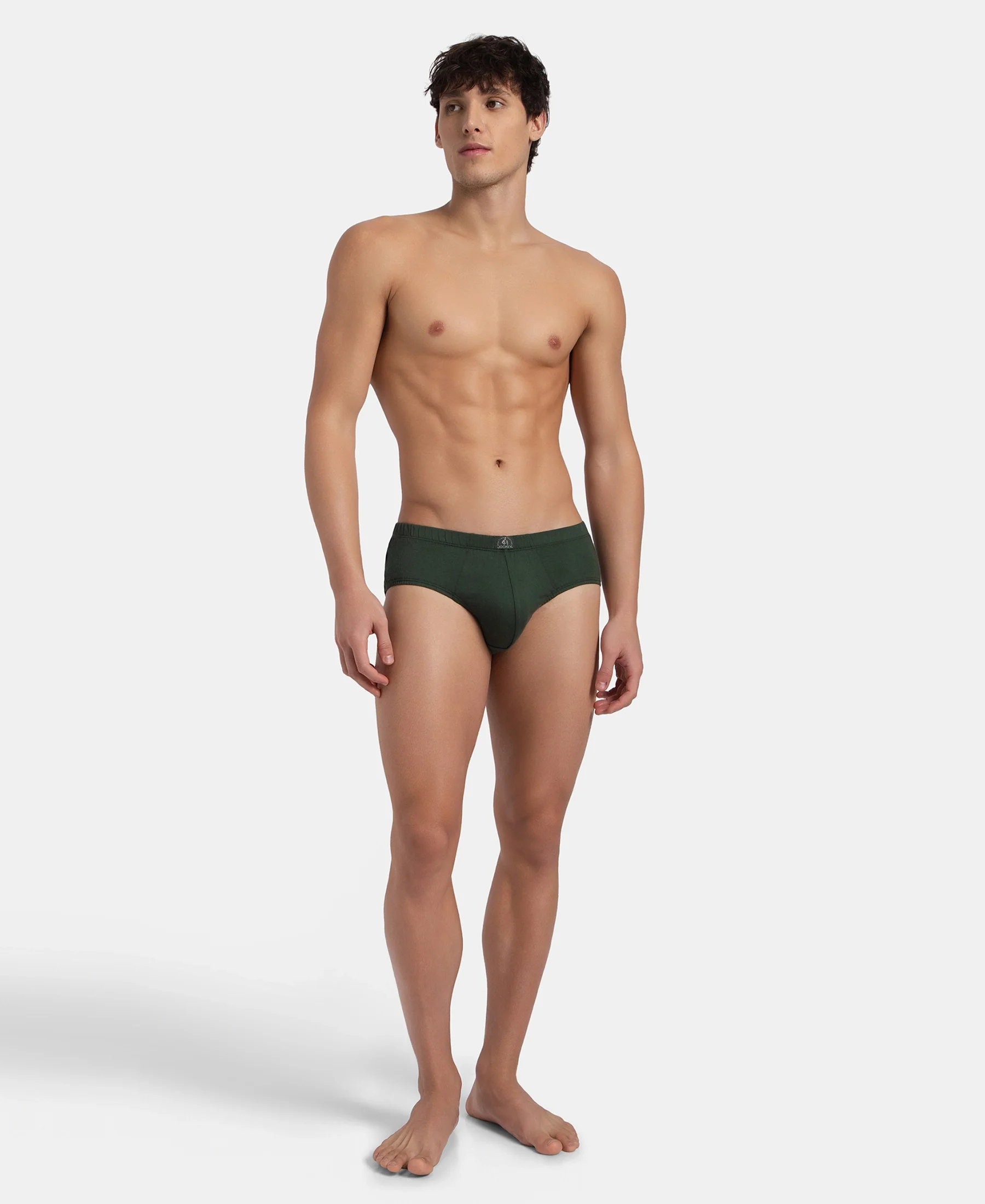 Super Combed Cotton Solid Brief with Ultrasoft Concealed Waistband - Deep Forest (Pack of 2) - Image 6