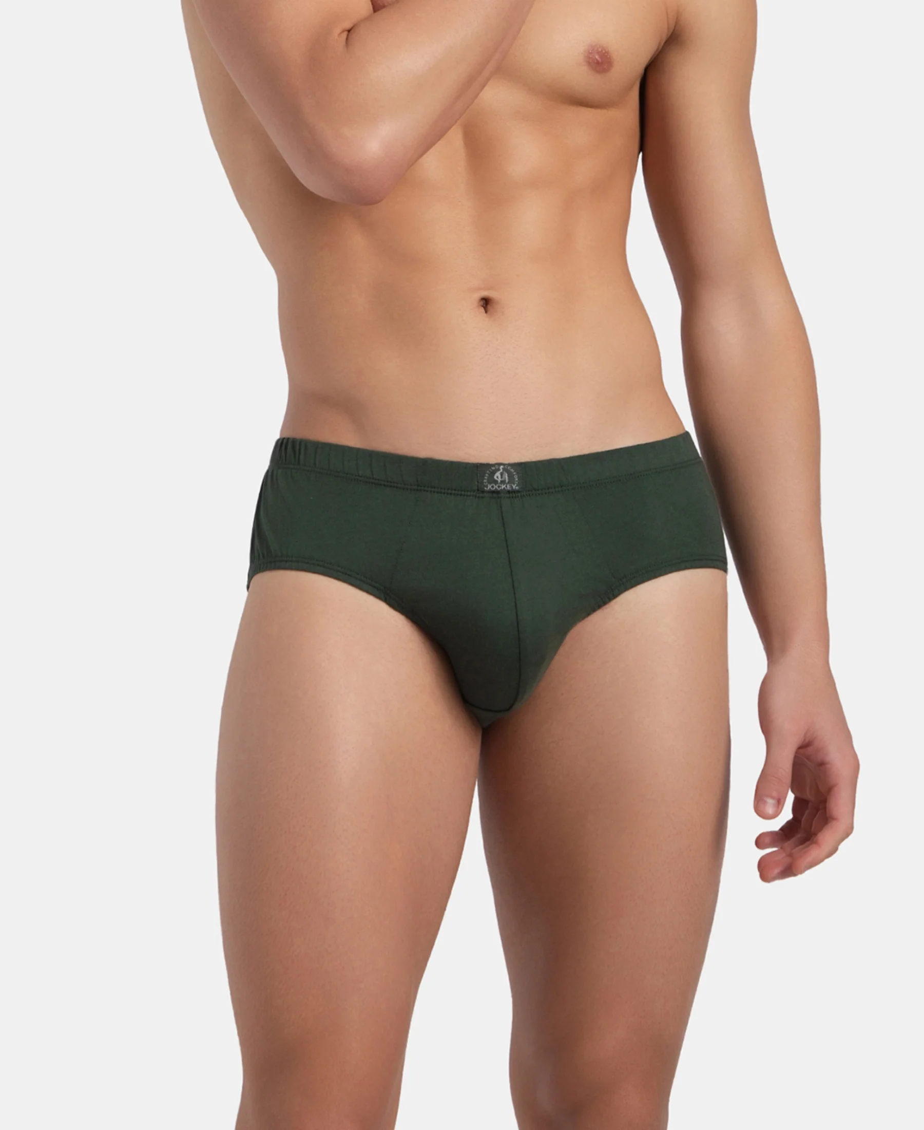 Super Combed Cotton Solid Brief with Ultrasoft Concealed Waistband - Deep Forest (Pack of 2) - Image 7