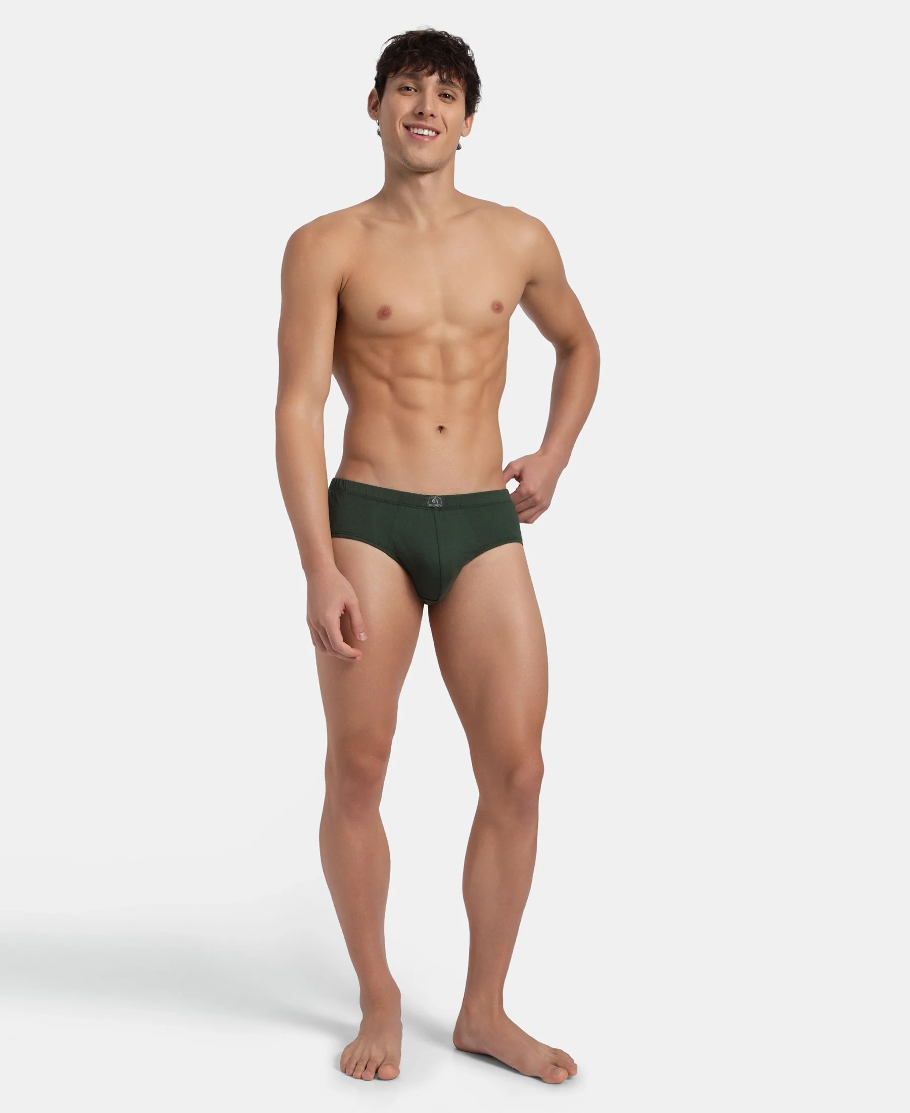 Super Combed Cotton Solid Brief with Ultrasoft Concealed Waistband - Deep Forest (Pack of 2) - Image 8