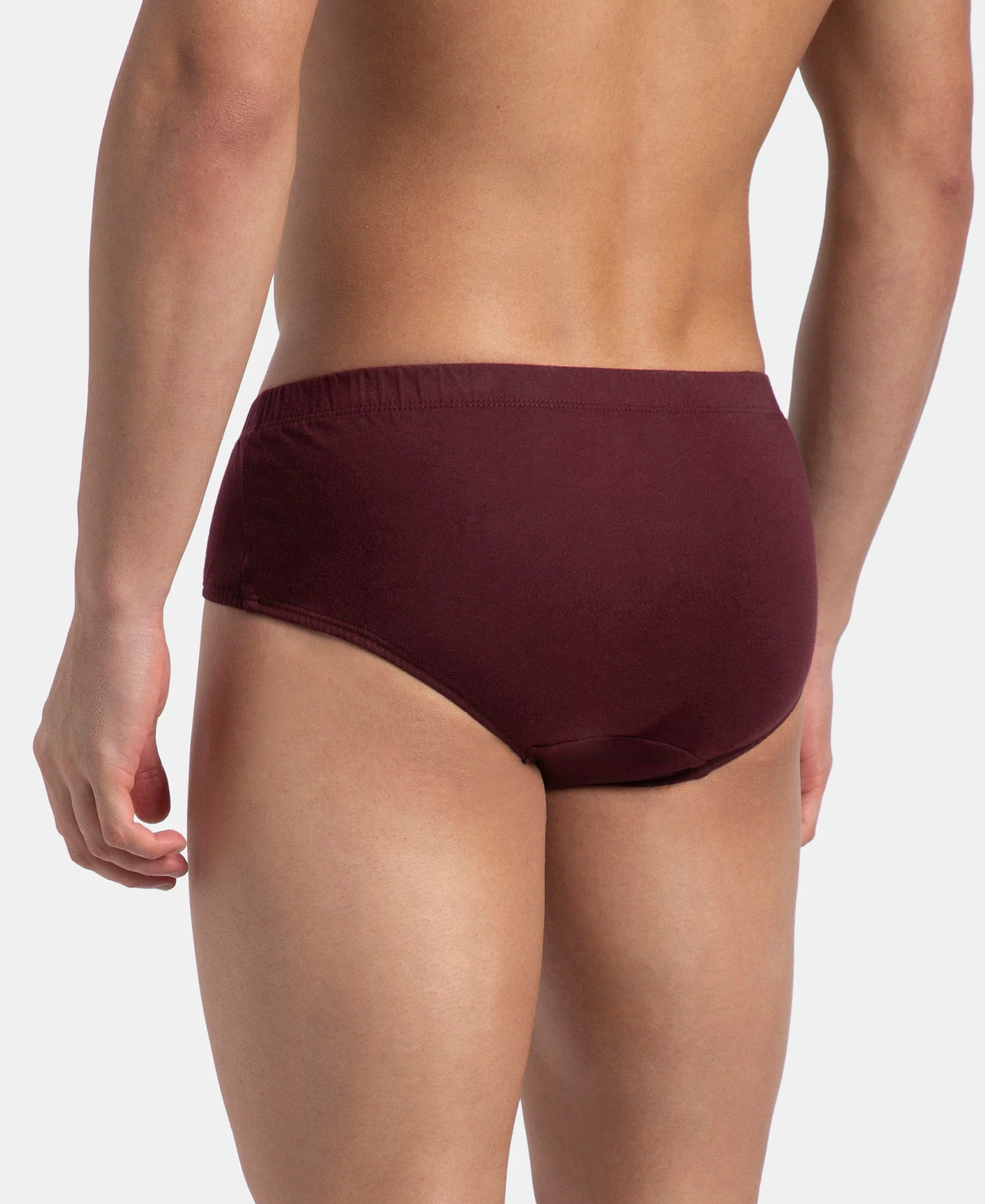 Super Combed Cotton Solid Brief with Ultrasoft Concealed Waistband - Port Royale (Pack of 3) - Image 4