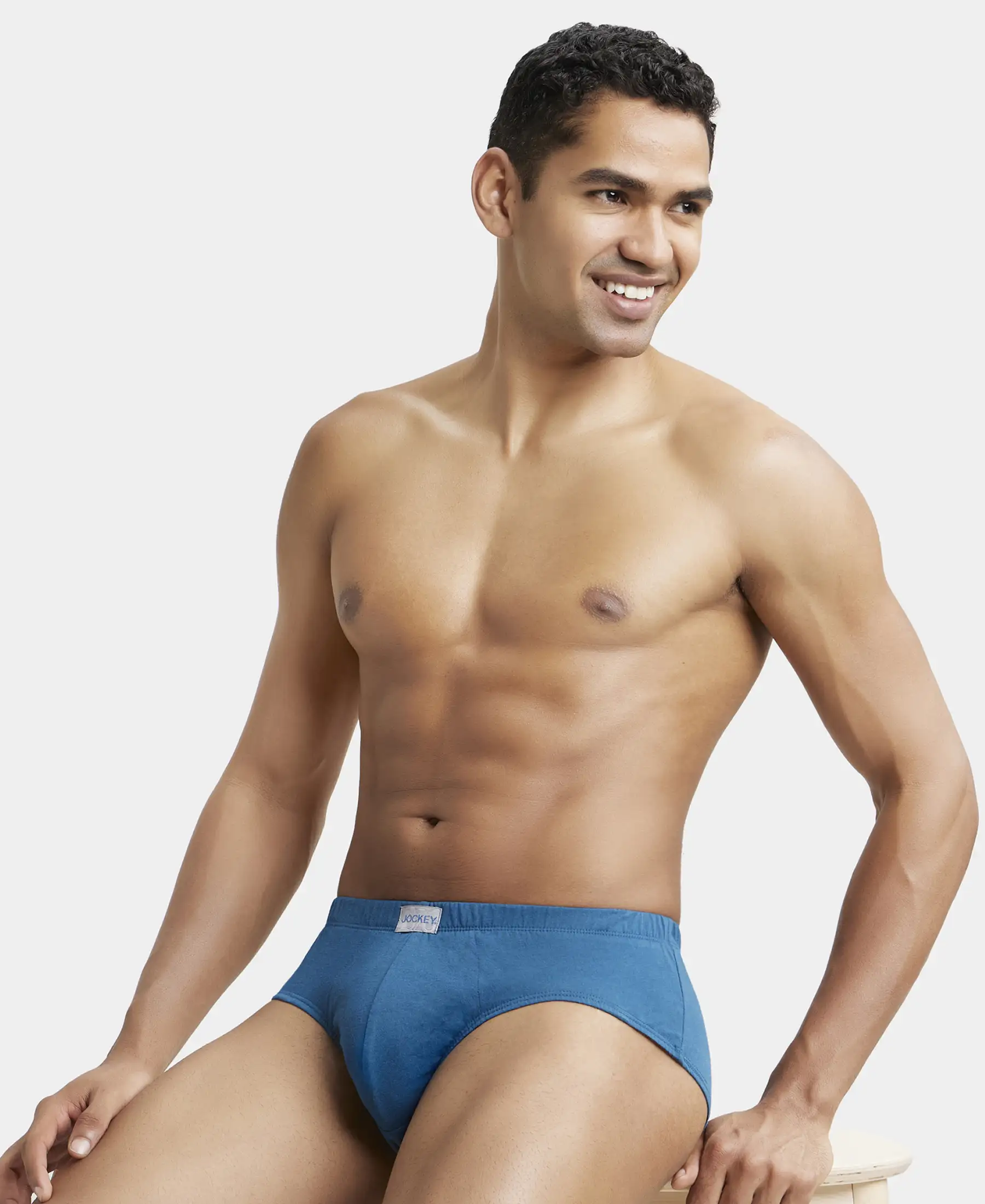 Super Combed Cotton Solid Brief with Ultrasoft Concealed Waistband - Seaport Teal - Image 5