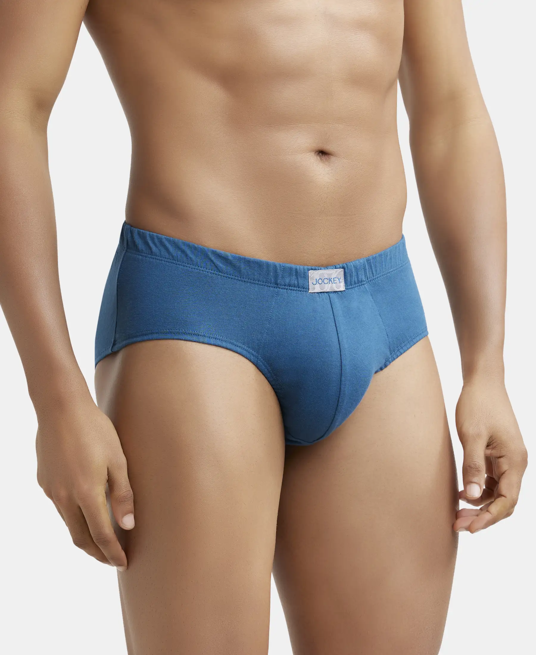 Super Combed Cotton Solid Brief with Ultrasoft Concealed Waistband - Seaport Teal (Pack of 2) - Image 2