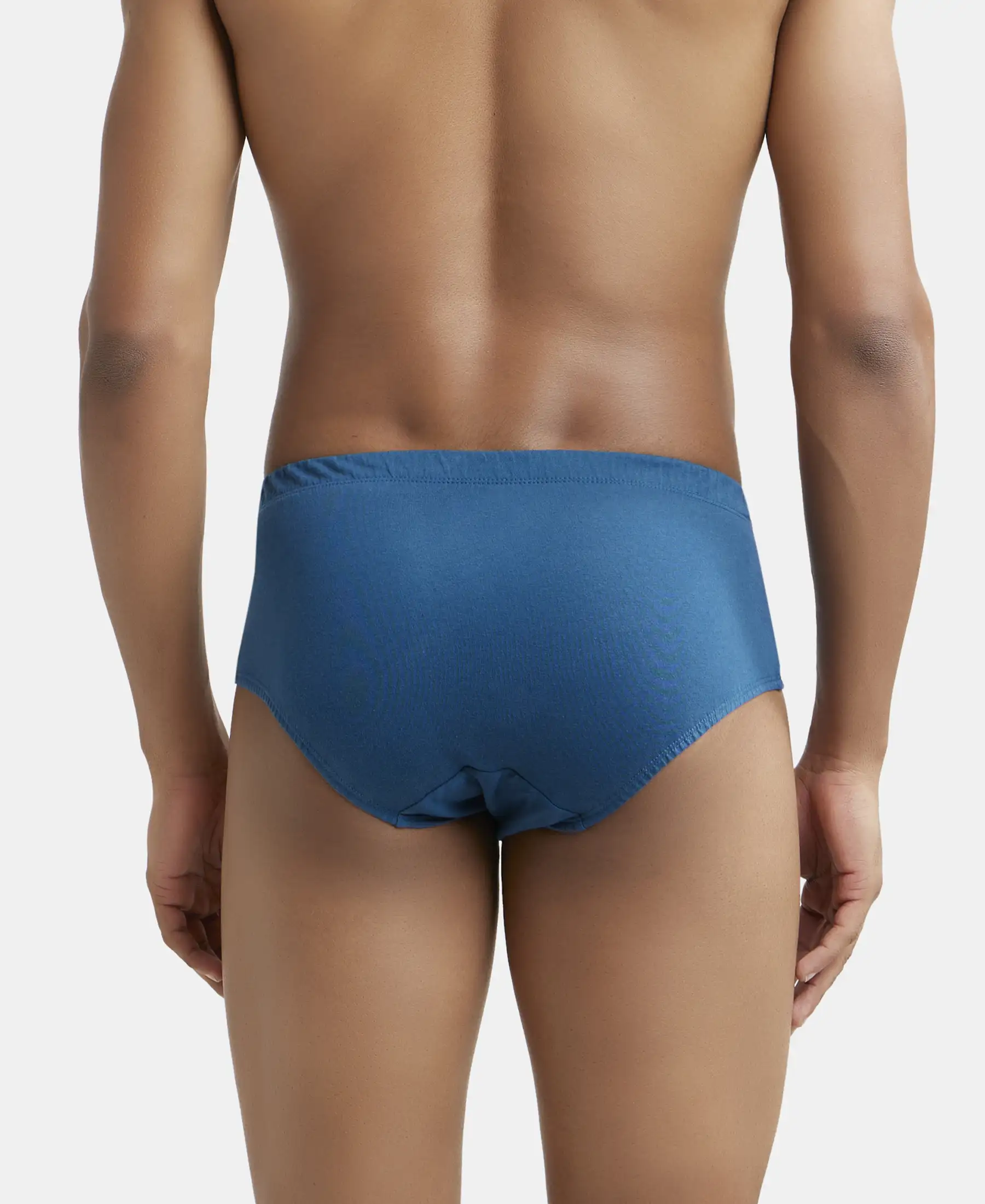 Super Combed Cotton Solid Brief with Ultrasoft Concealed Waistband - Seaport Teal (Pack of 2) - Image 3