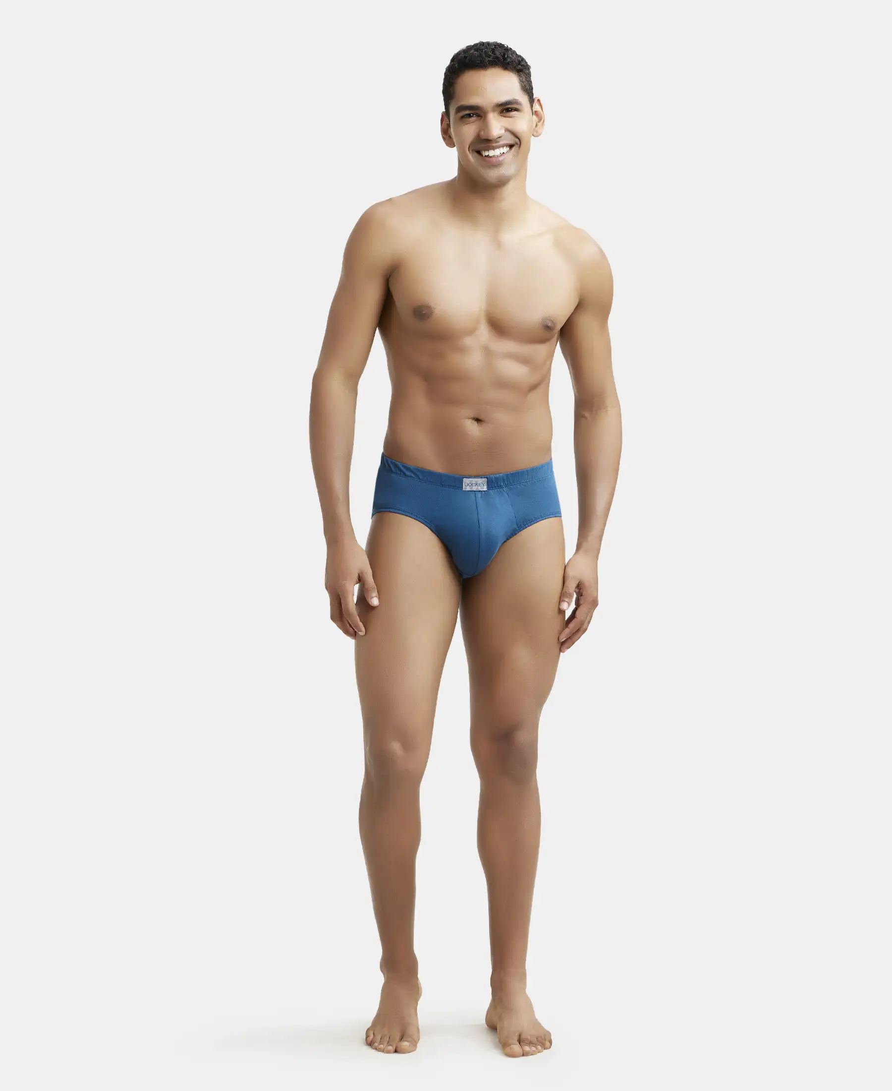 Super Combed Cotton Solid Brief with Ultrasoft Concealed Waistband - Seaport Teal (Pack of 2) - Image 4