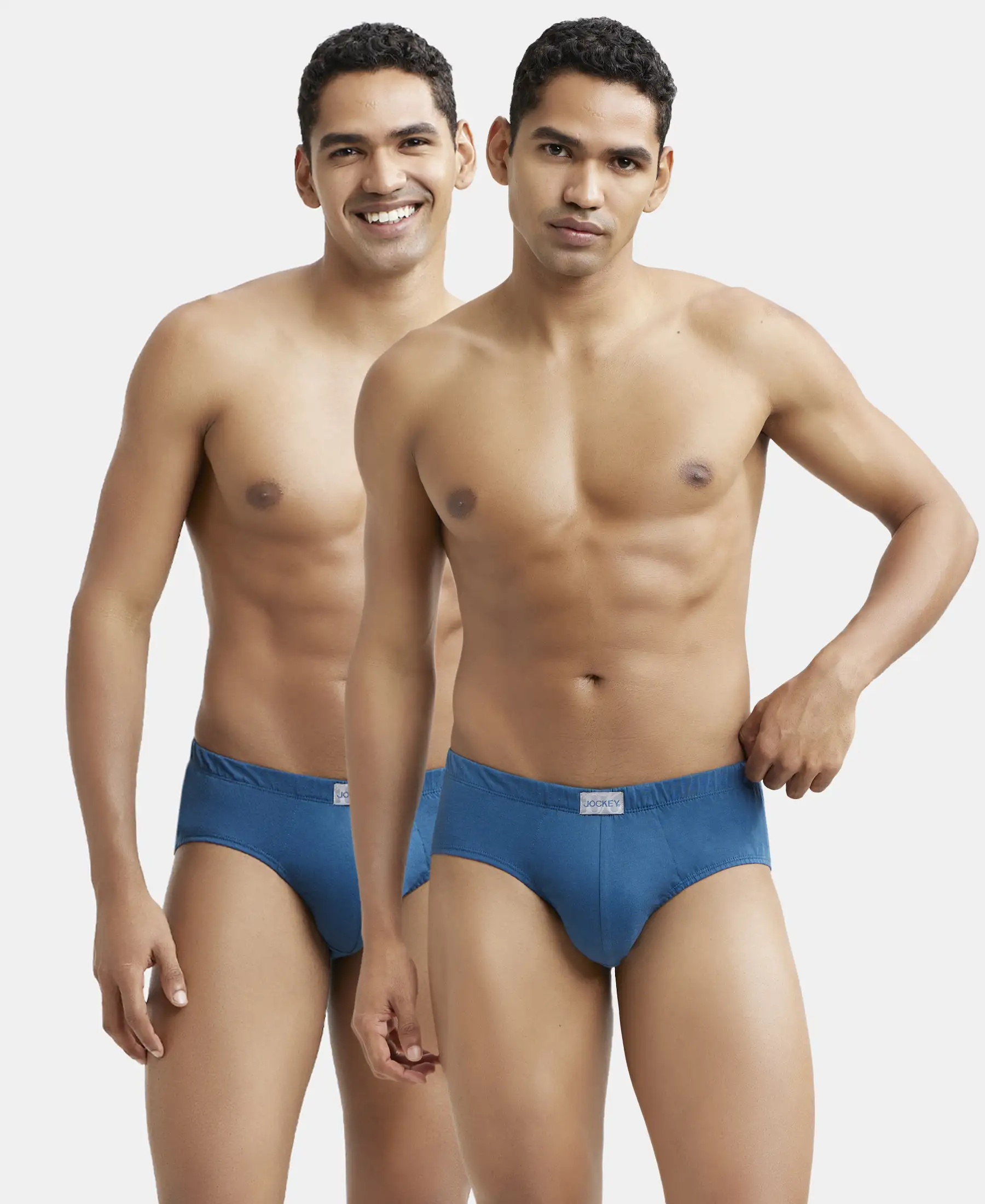 Super Combed Cotton Solid Brief with Ultrasoft Concealed Waistband - Seaport Teal (Pack of 2) - Image 5