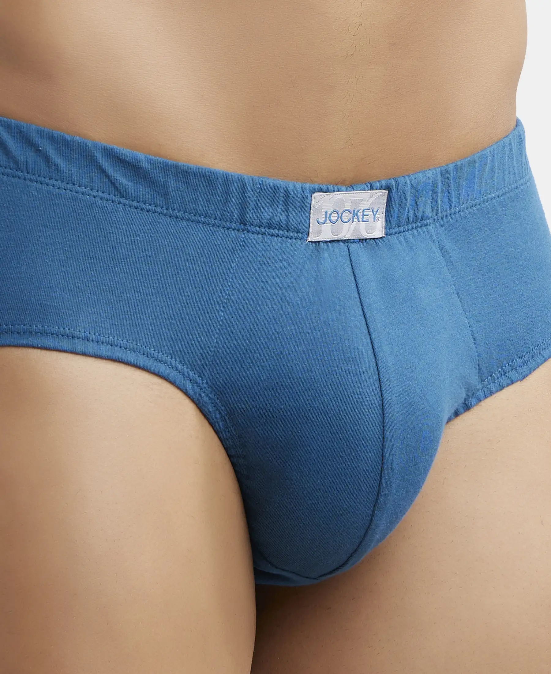Super Combed Cotton Solid Brief with Ultrasoft Concealed Waistband - Seaport Teal (Pack of 2) - Image 6