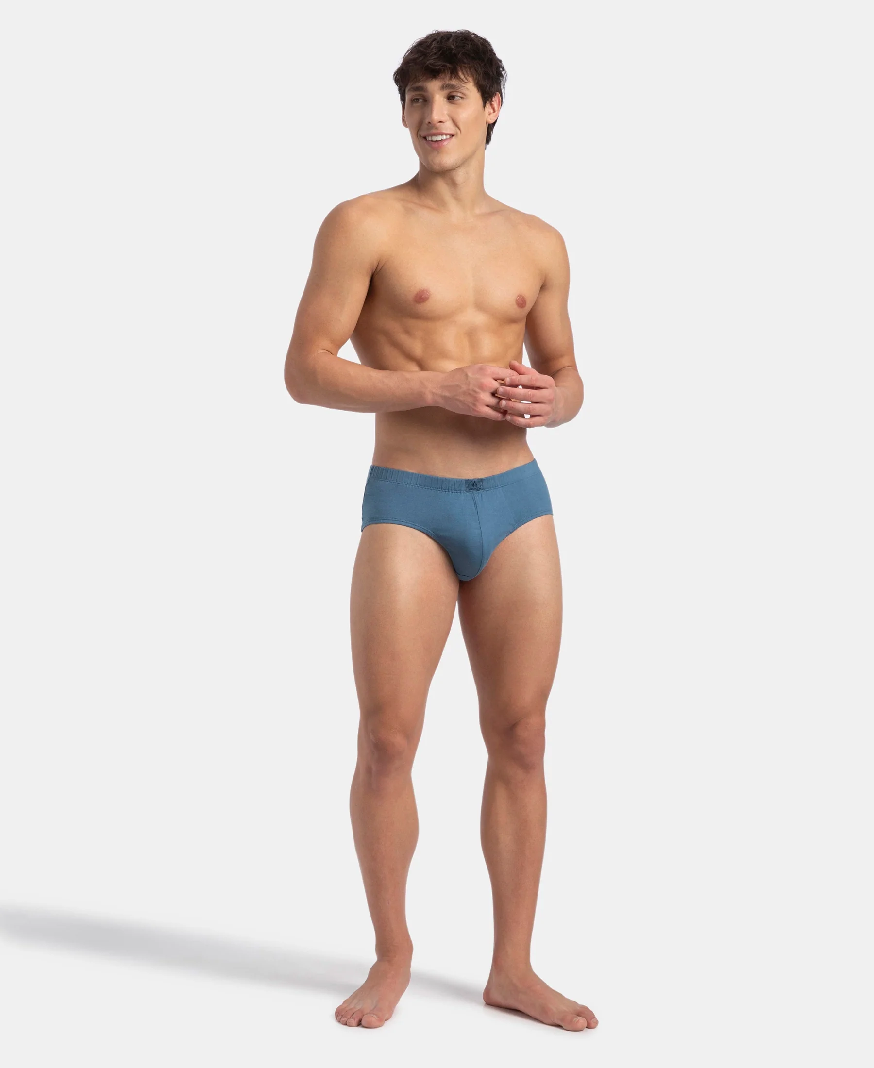 Super Combed Cotton Solid Brief with Ultrasoft Concealed Waistband - Stellar - Image 6
