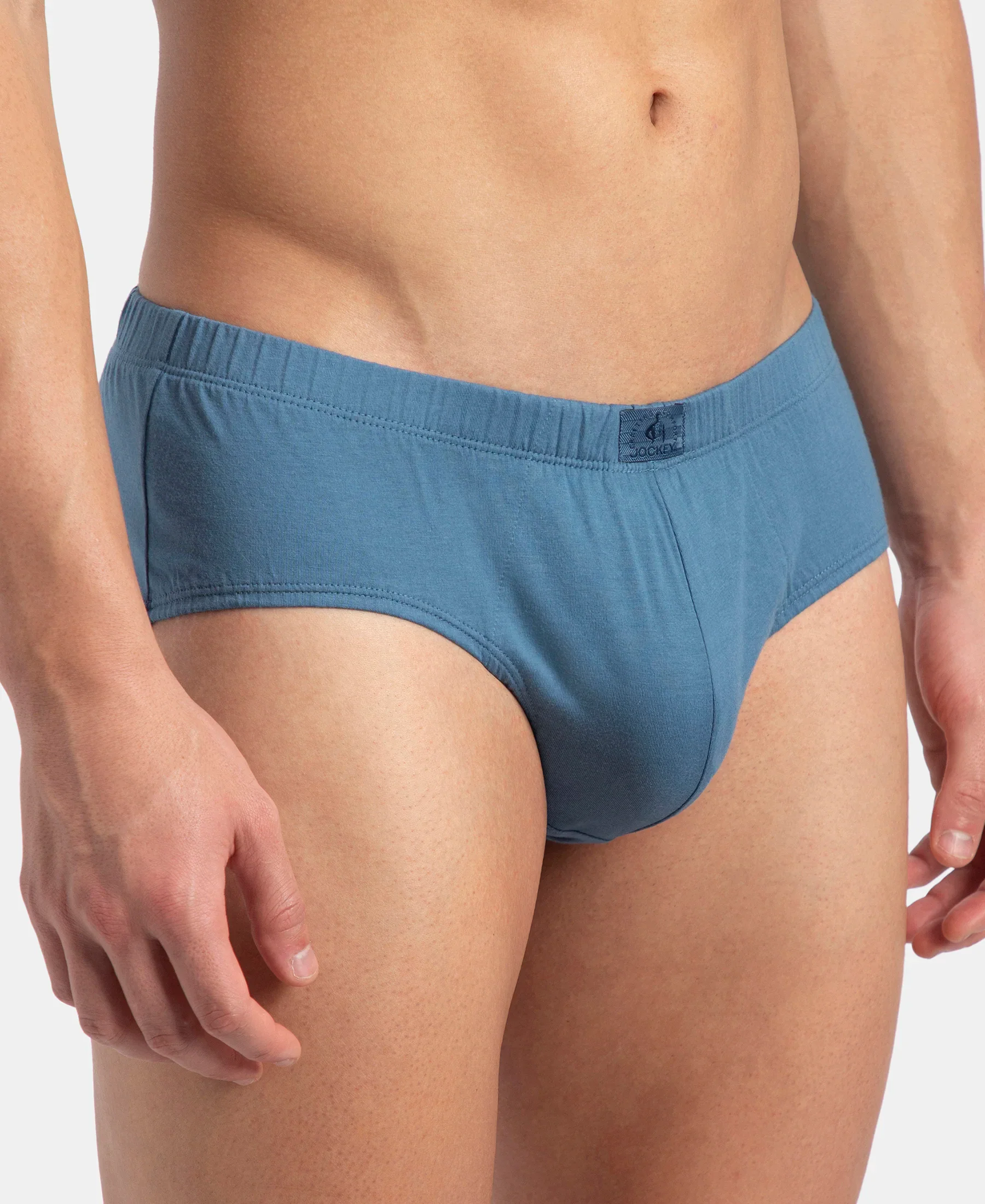 Super Combed Cotton Solid Brief with Ultrasoft Concealed Waistband - Stellar (Pack of 2) - Image 8