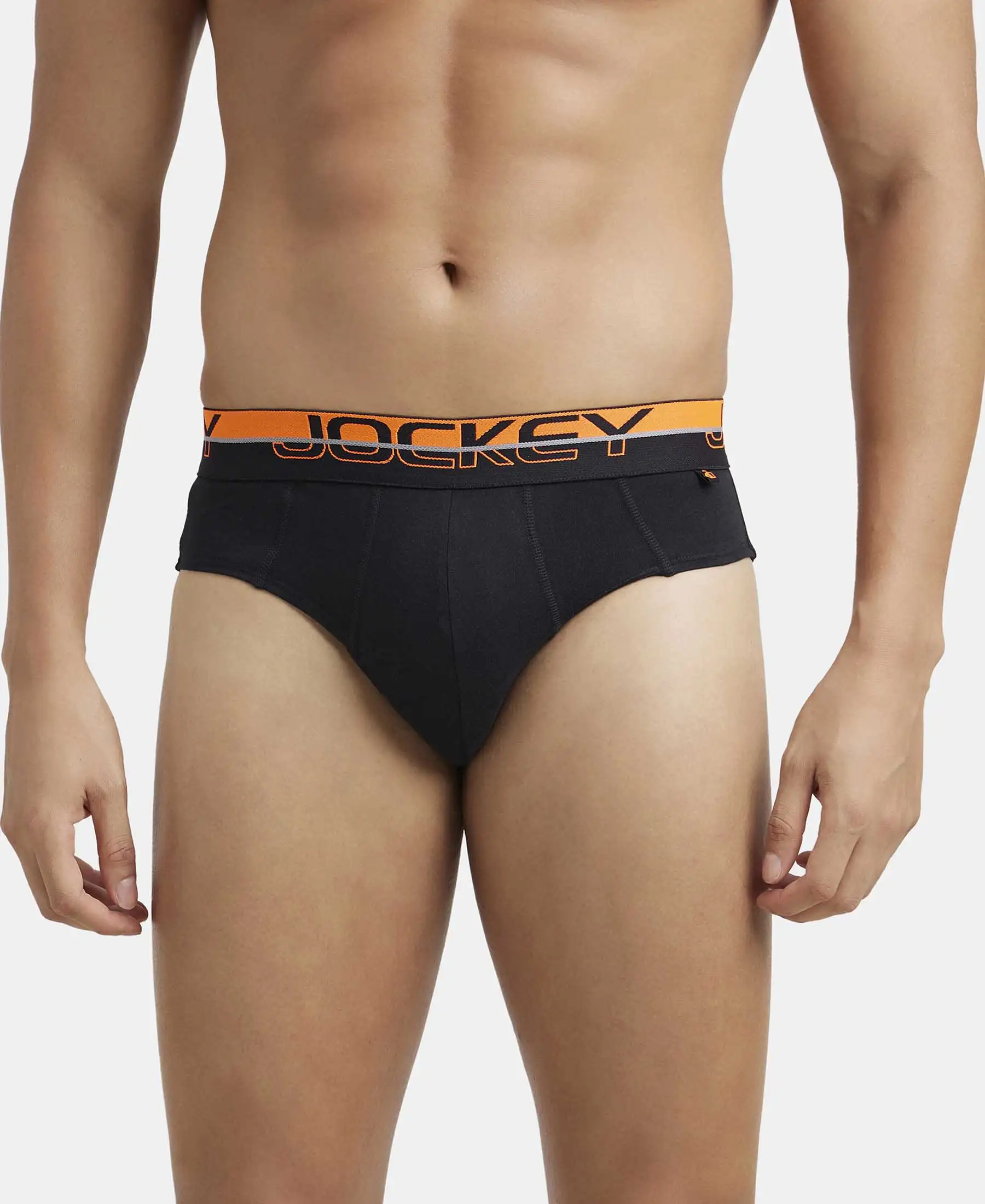 Super Combed Cotton Solid Brief with Ultrasoft Waistband - Black (Pack of 2) - Image 2