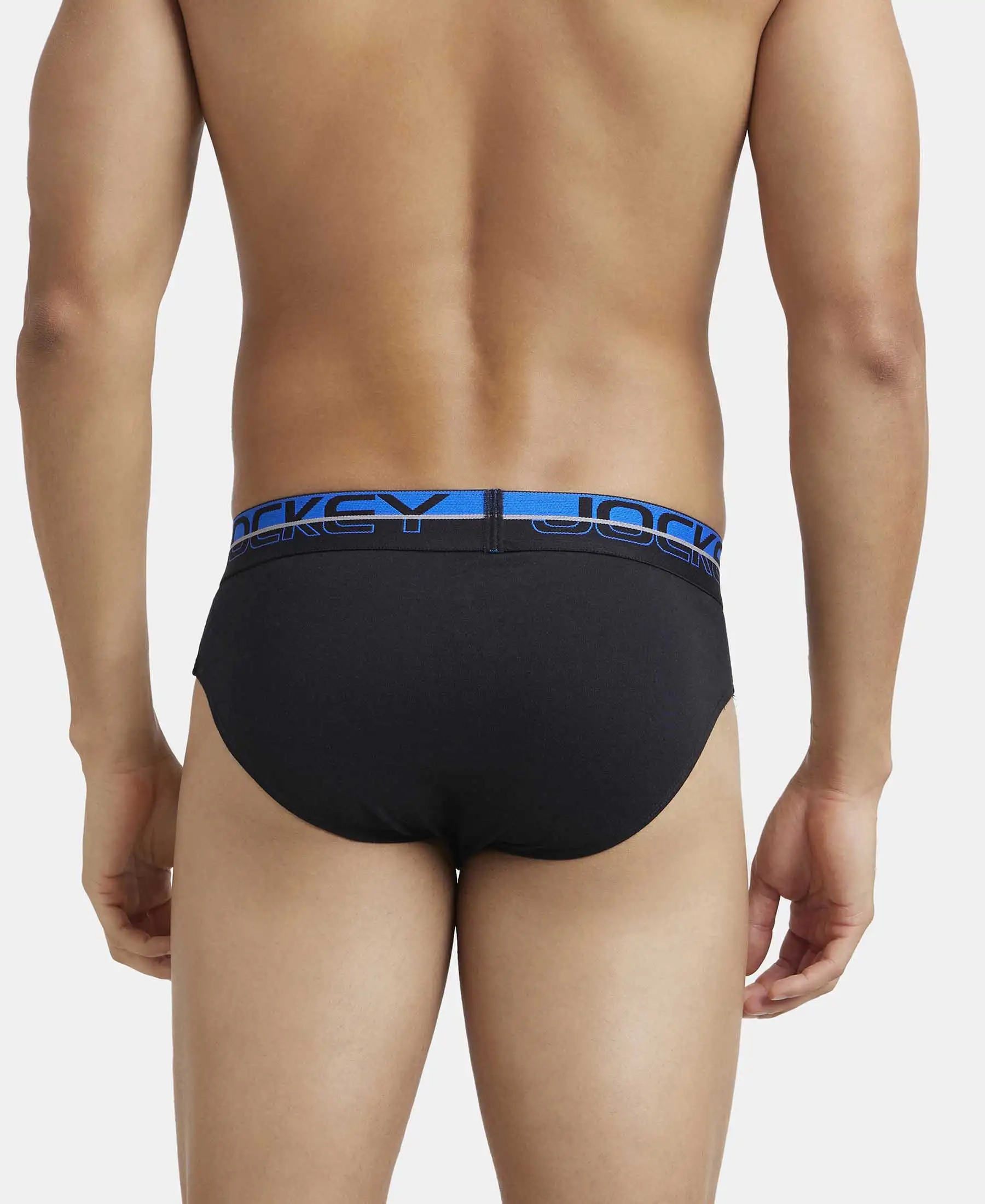 Super Combed Cotton Solid Brief with Ultrasoft Waistband - Black (Pack of 2) - Image 8