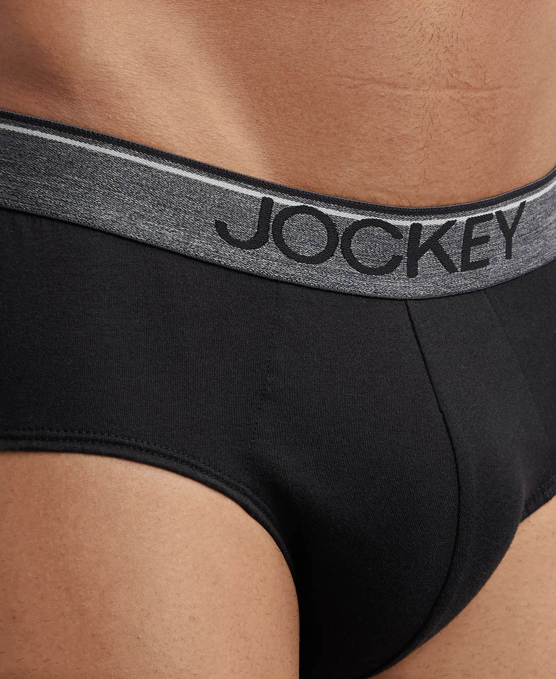 Super Combed Cotton Solid Brief with Ultrasoft Waistband - Black (Pack of 2) - Image 6