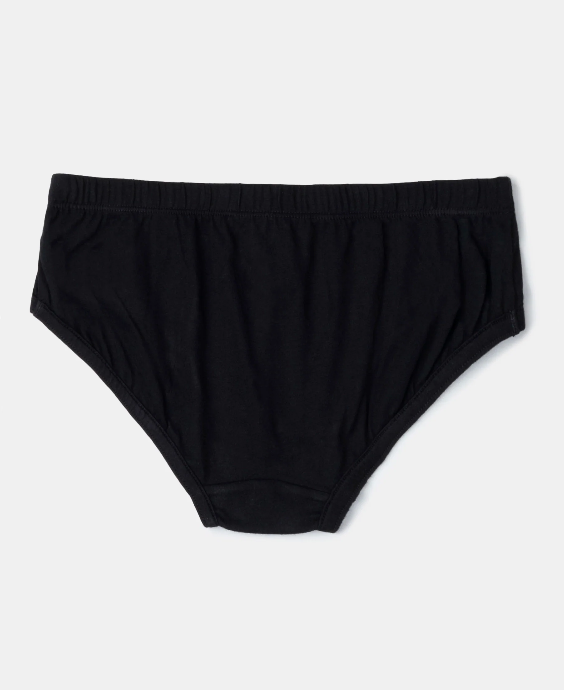 Super Combed Cotton Solid Brief with Ultrasoft Waistband - Chilli Pepper, Black & Ocean Depth (Pack of 3) - Image 3