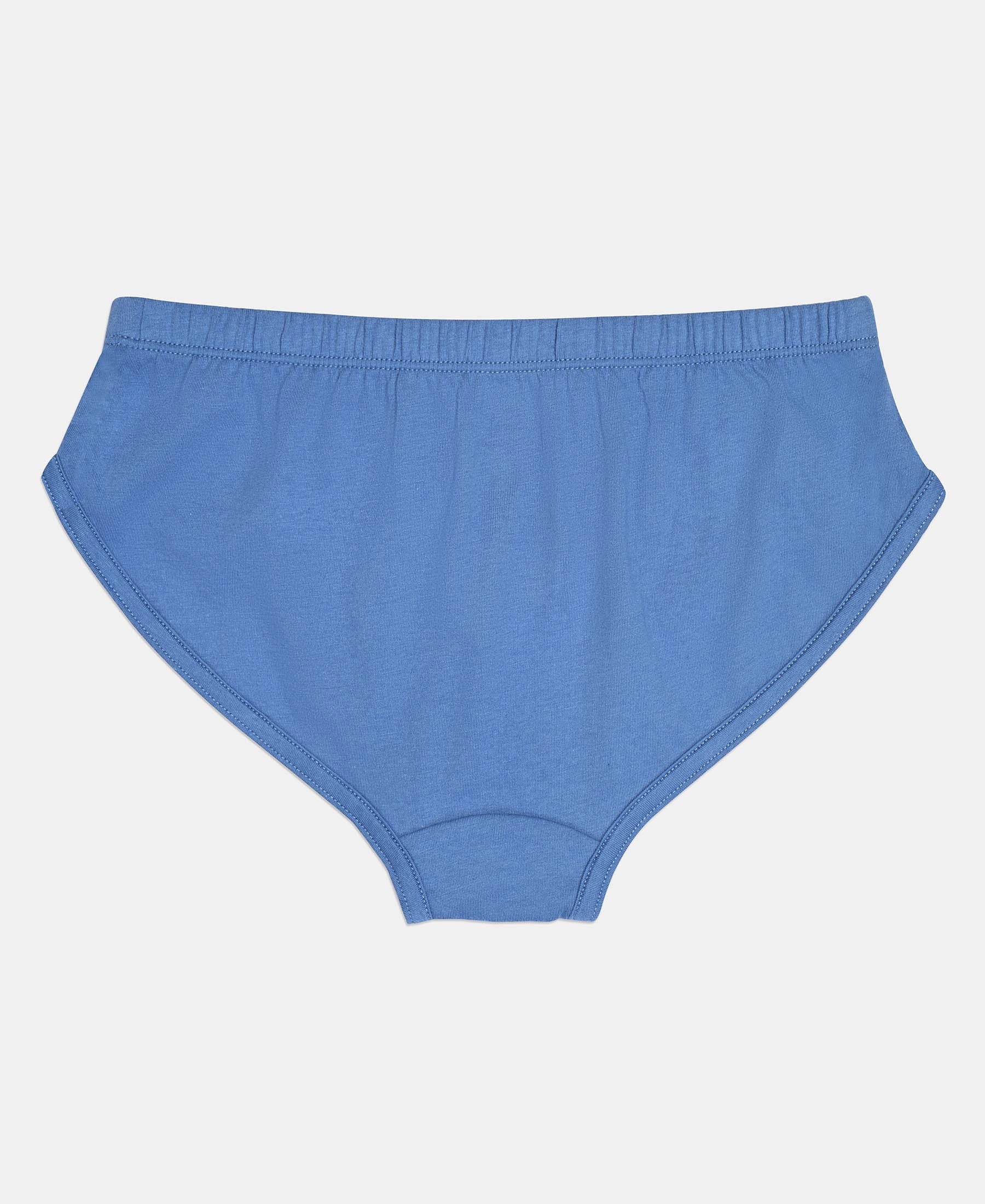 Super Combed Cotton Solid Brief with Ultrasoft Waistband - Coronet Blue, Chilli Pepper & Sleet (Pack of 3) - Image 7