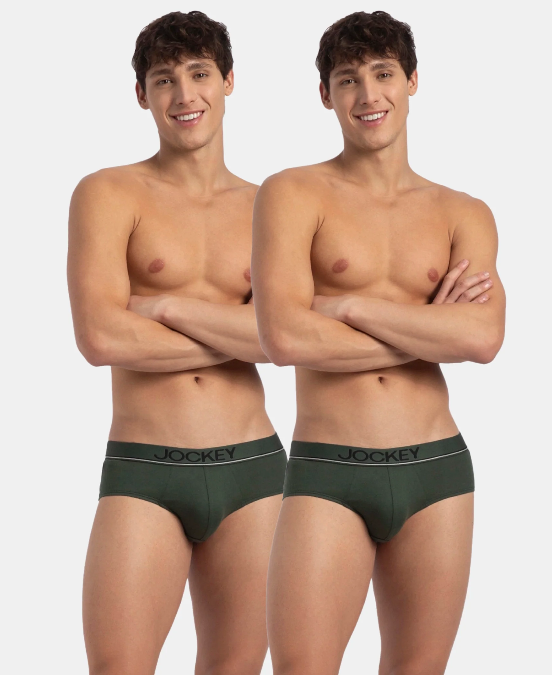 Super Combed Cotton Solid Brief with Ultrasoft Waistband - Deep Forest (Pack of 2) - Image 5
