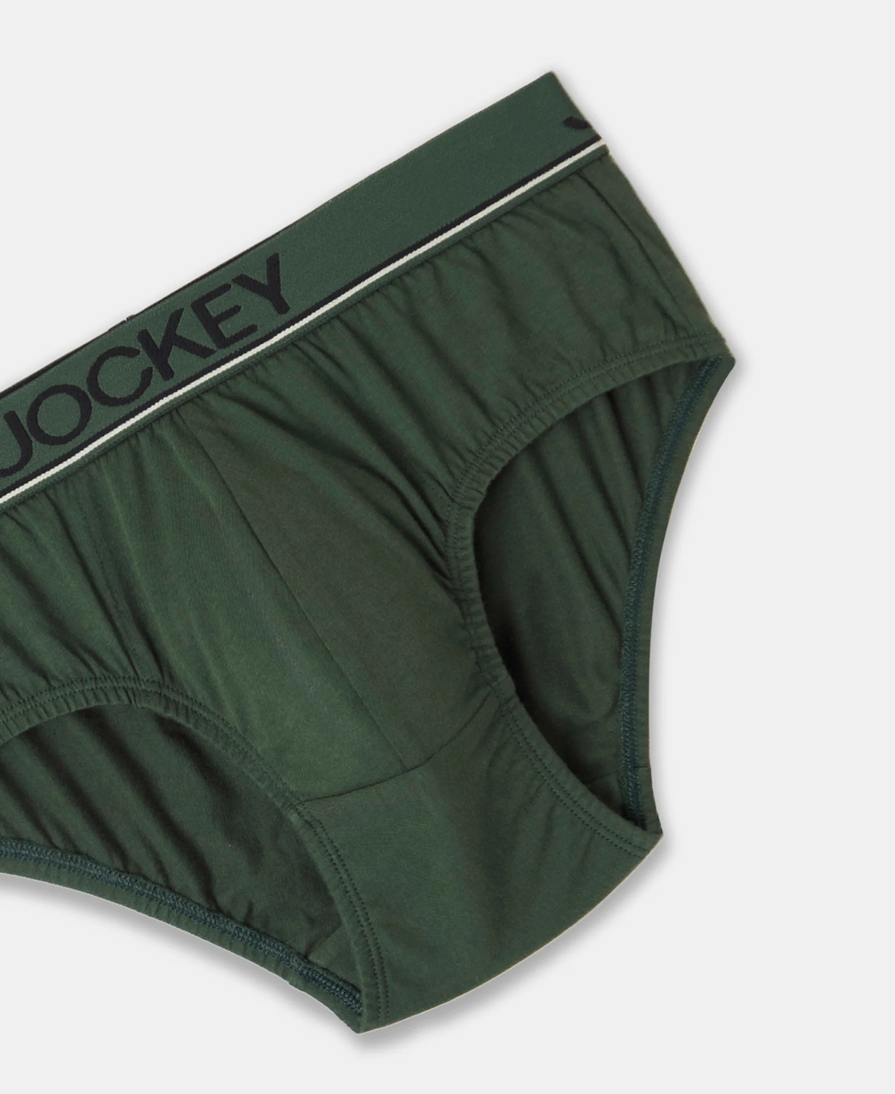 Super Combed Cotton Solid Brief with Ultrasoft Waistband - Deep Forest (Pack of 2) - Image 8