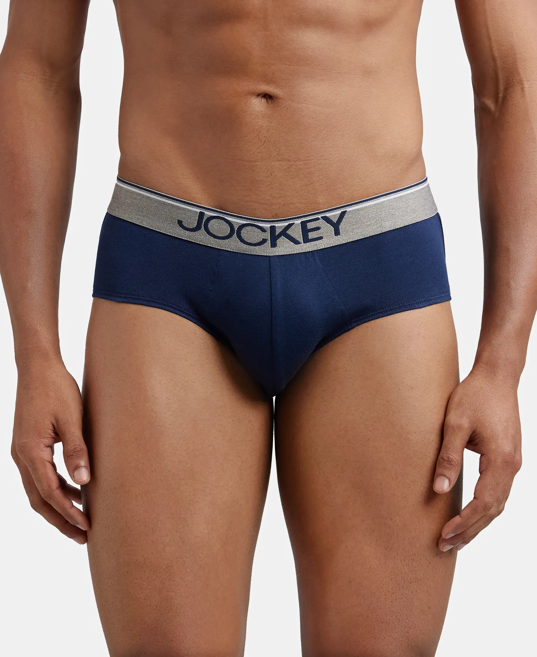 Super Combed Cotton Solid Brief with Ultrasoft Waistband - Deep Navy (Pack of 2) - Image 7