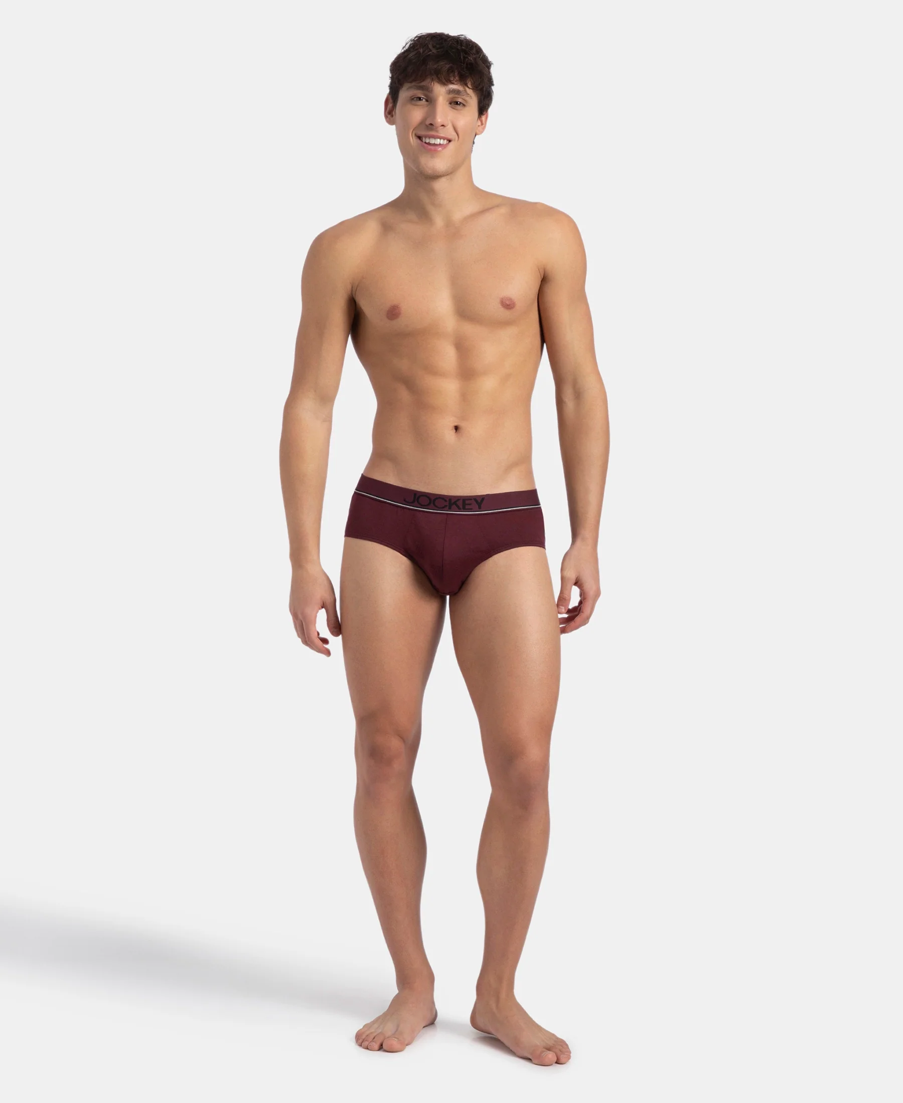 Super Combed Cotton Solid Brief with Ultrasoft Waistband - Port Royale (Pack of 2) - Image 4