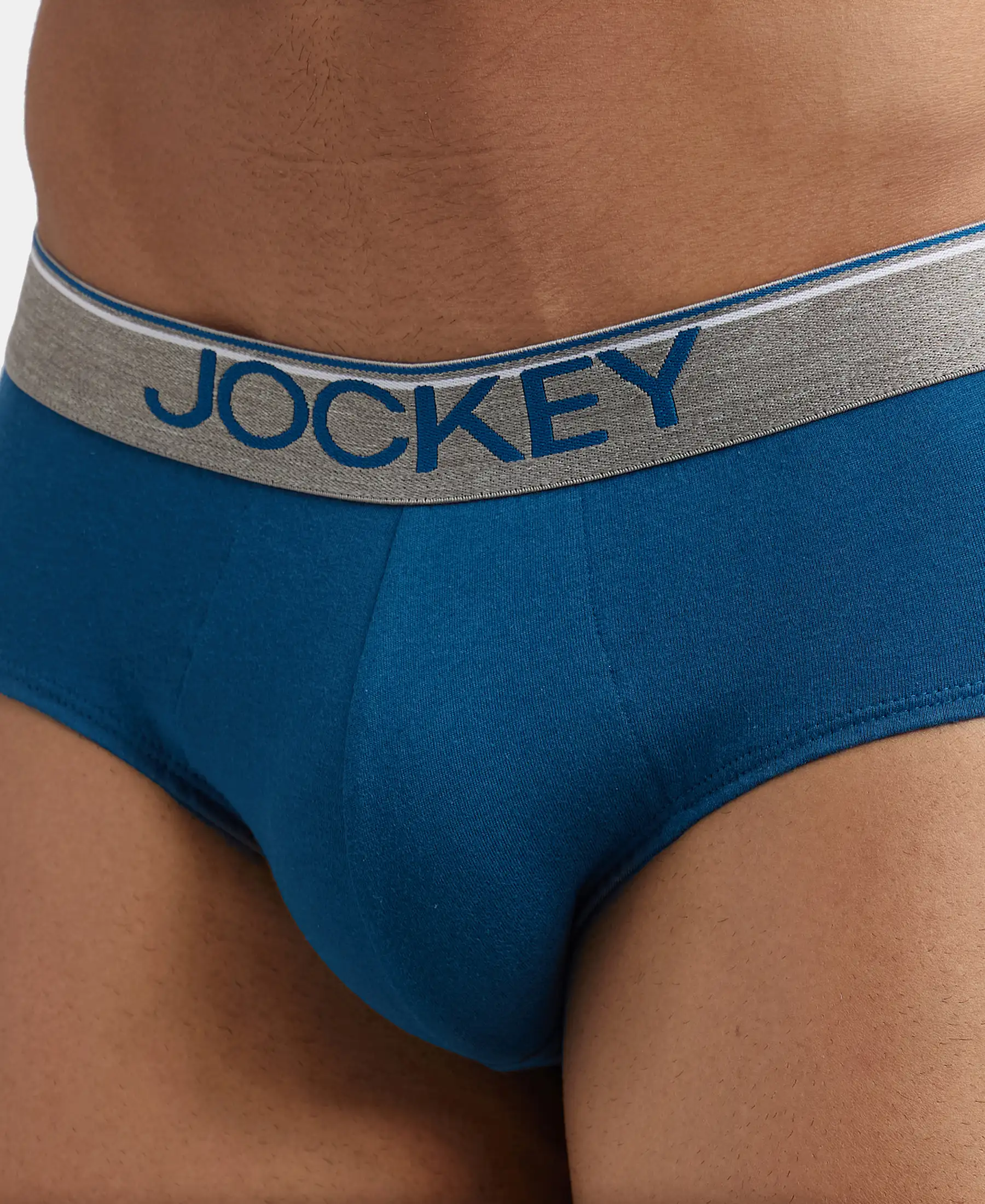 Super Combed Cotton Solid Brief with Ultrasoft Waistband - Seaport Teal (Pack of 2) - Image 6