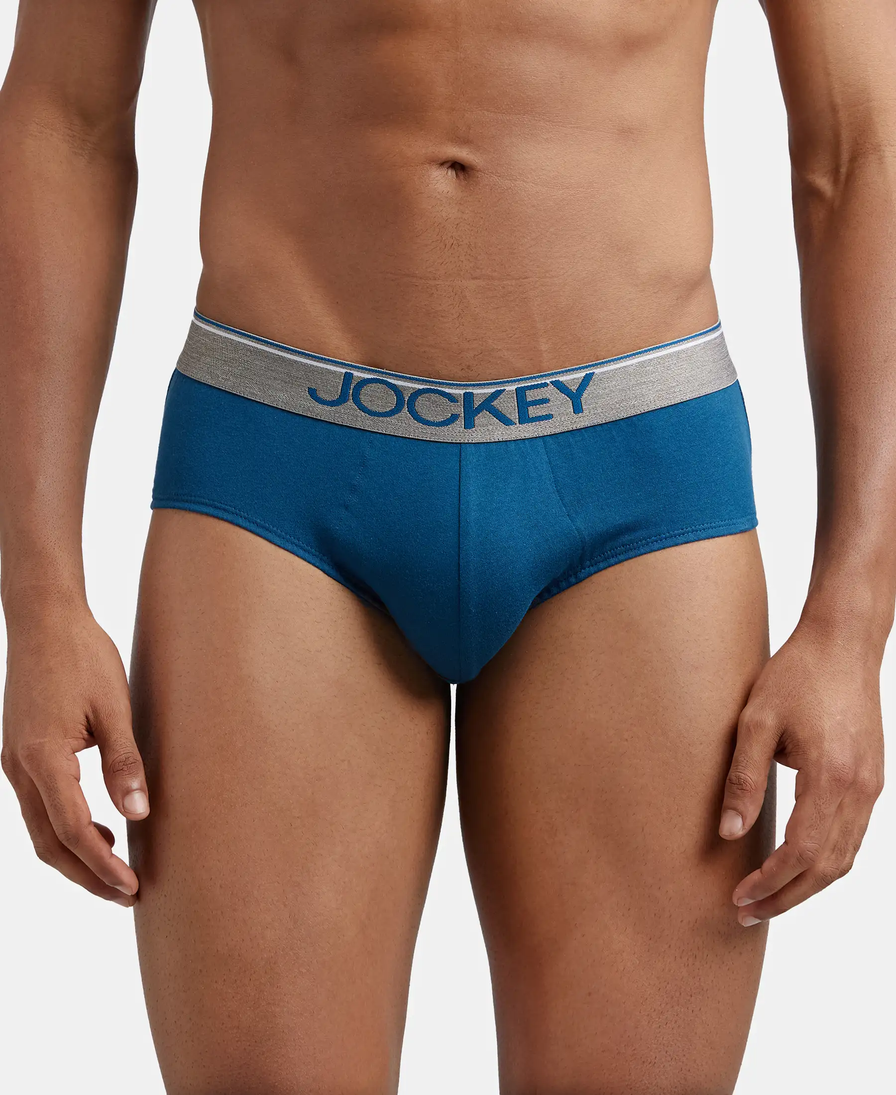 Super Combed Cotton Solid Brief with Ultrasoft Waistband - Seaport Teal (Pack of 2) - Image 7