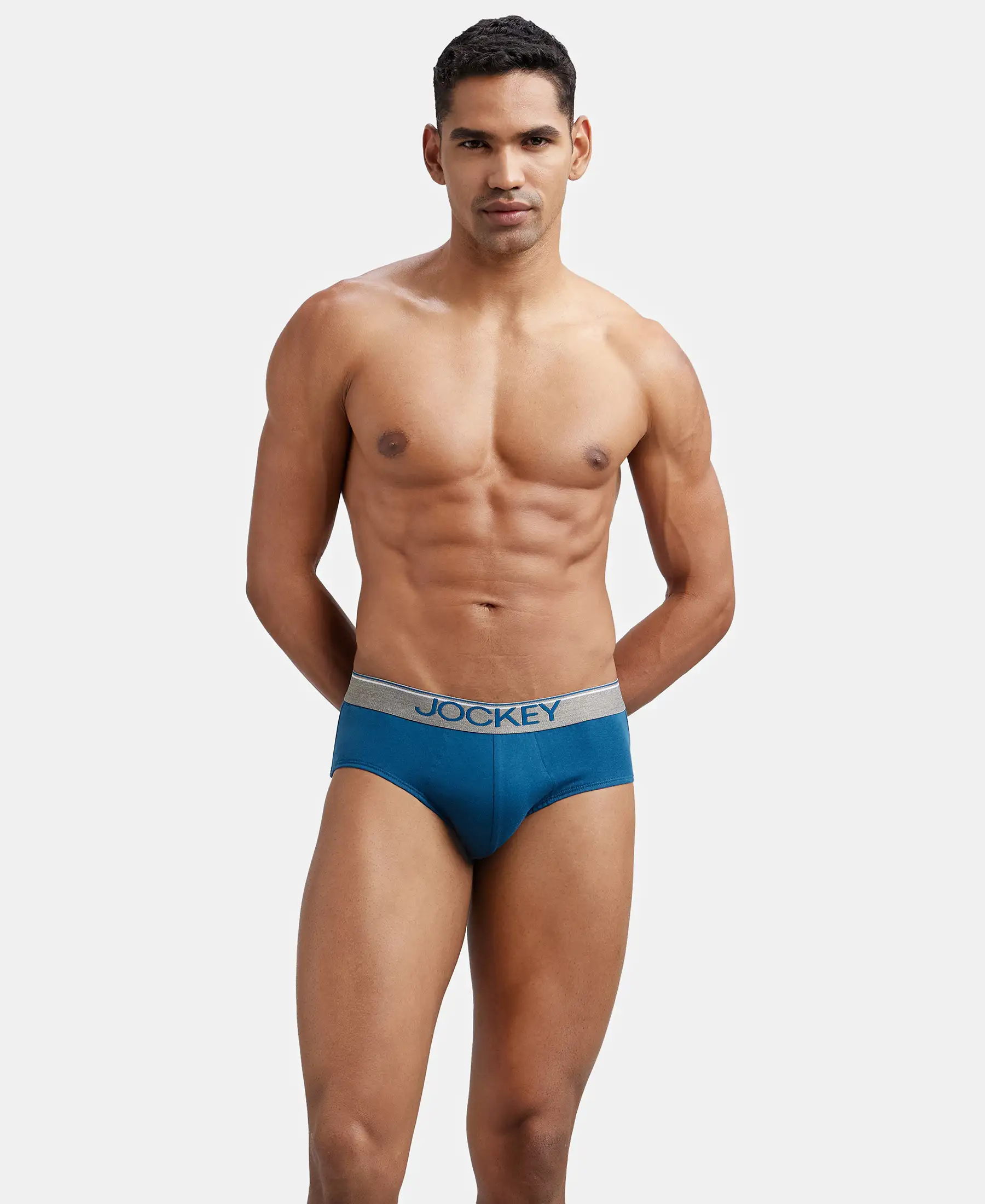 Super Combed Cotton Solid Brief with Ultrasoft Waistband - Seaport Teal (Pack of 2) - Image 8