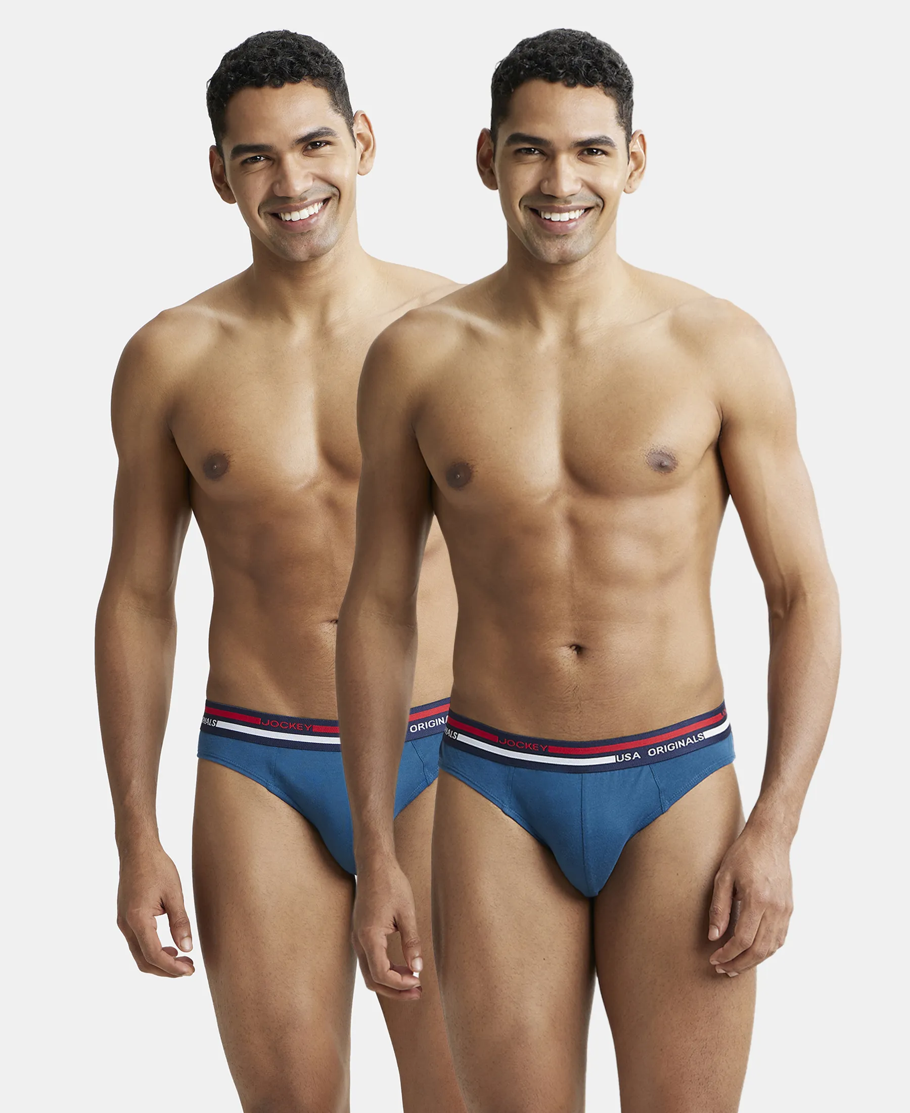 Super Combed Cotton Solid Brief with Ultrasoft Waistband - Seaport Teal (Pack of 2)