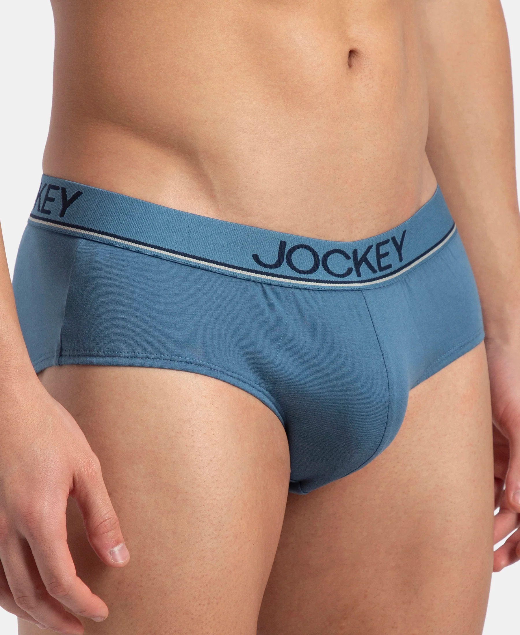 Super Combed Cotton Solid Brief with Ultrasoft Waistband - Stellar - Image 7