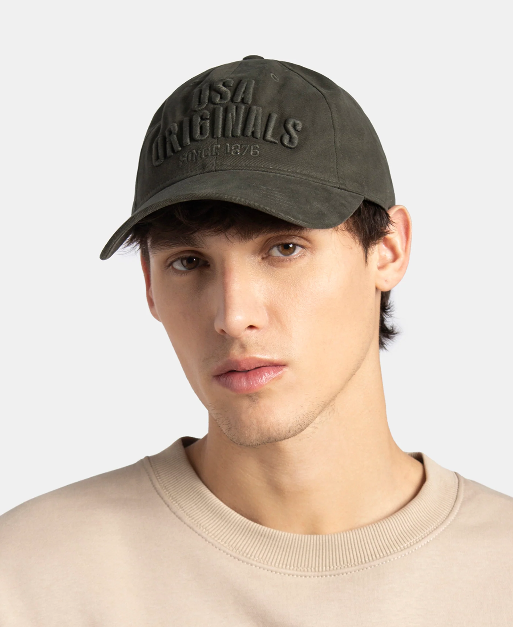 Super Combed Cotton Solid Cap with Adjustable Back Closure - Olive - Image 6