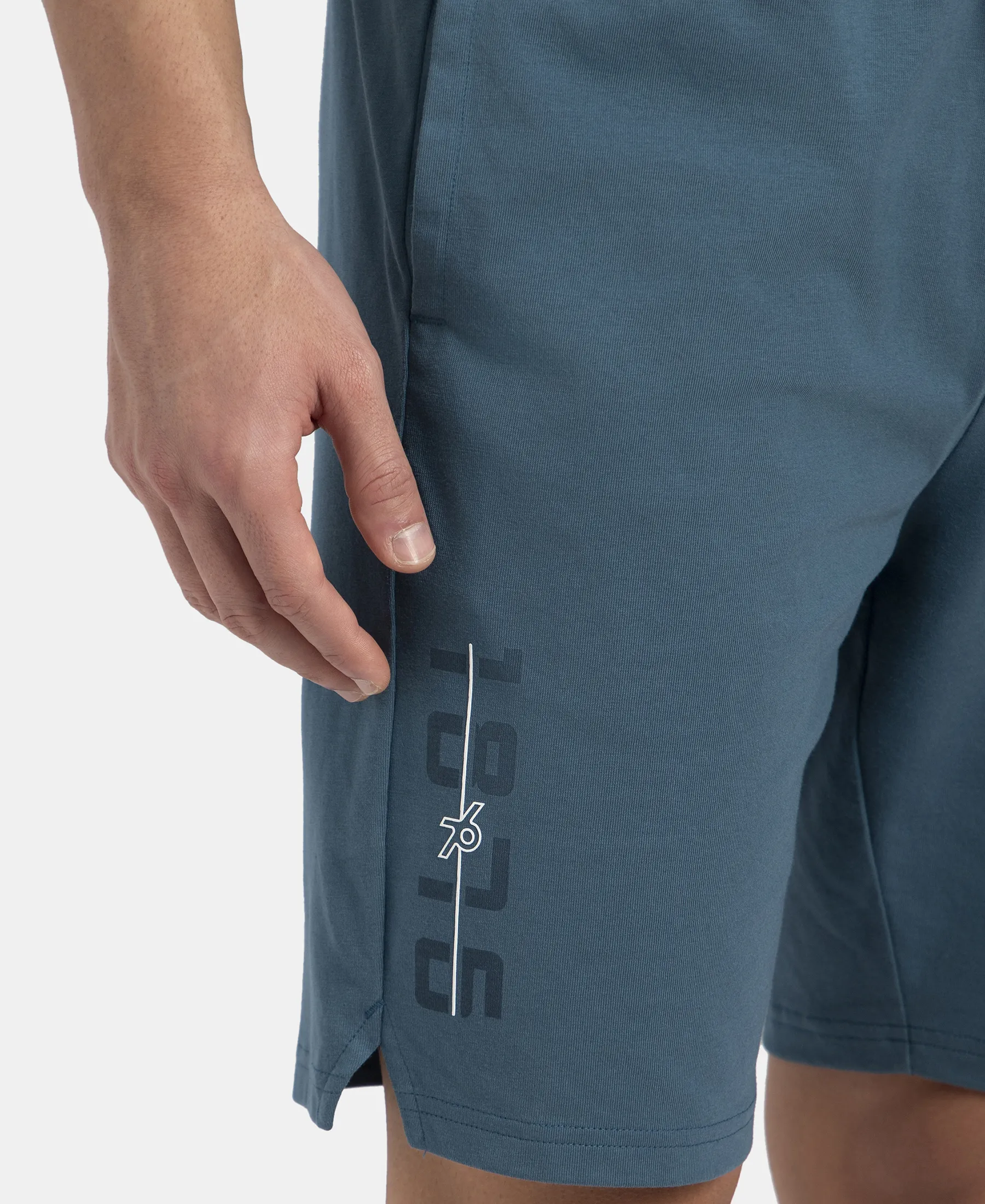 Super Combed Cotton Rich Straight Fit Shorts with Side Pockets - Indian Teal - Image 8
