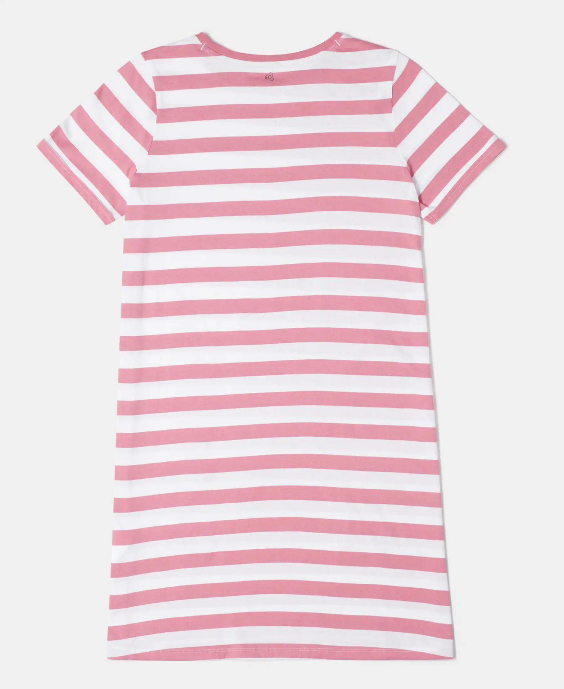 Girl's Super Combed Cotton Striped Dress - Brandied Apricot - Image 2