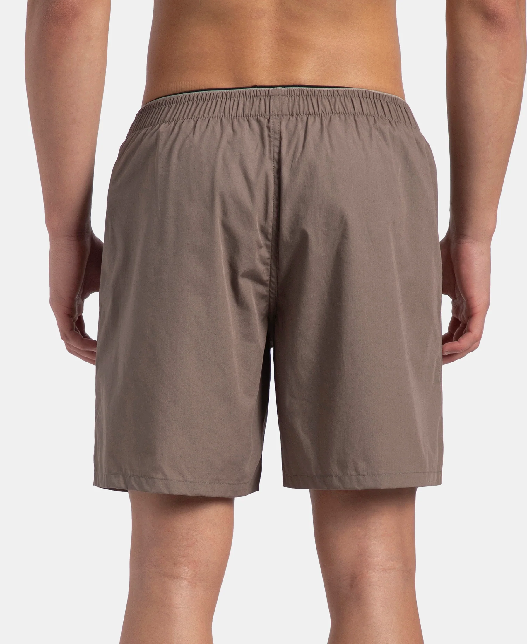 Super Combed Mercerized Cotton Woven Fabric Boxer Shorts - Dark Khaki - Image 3