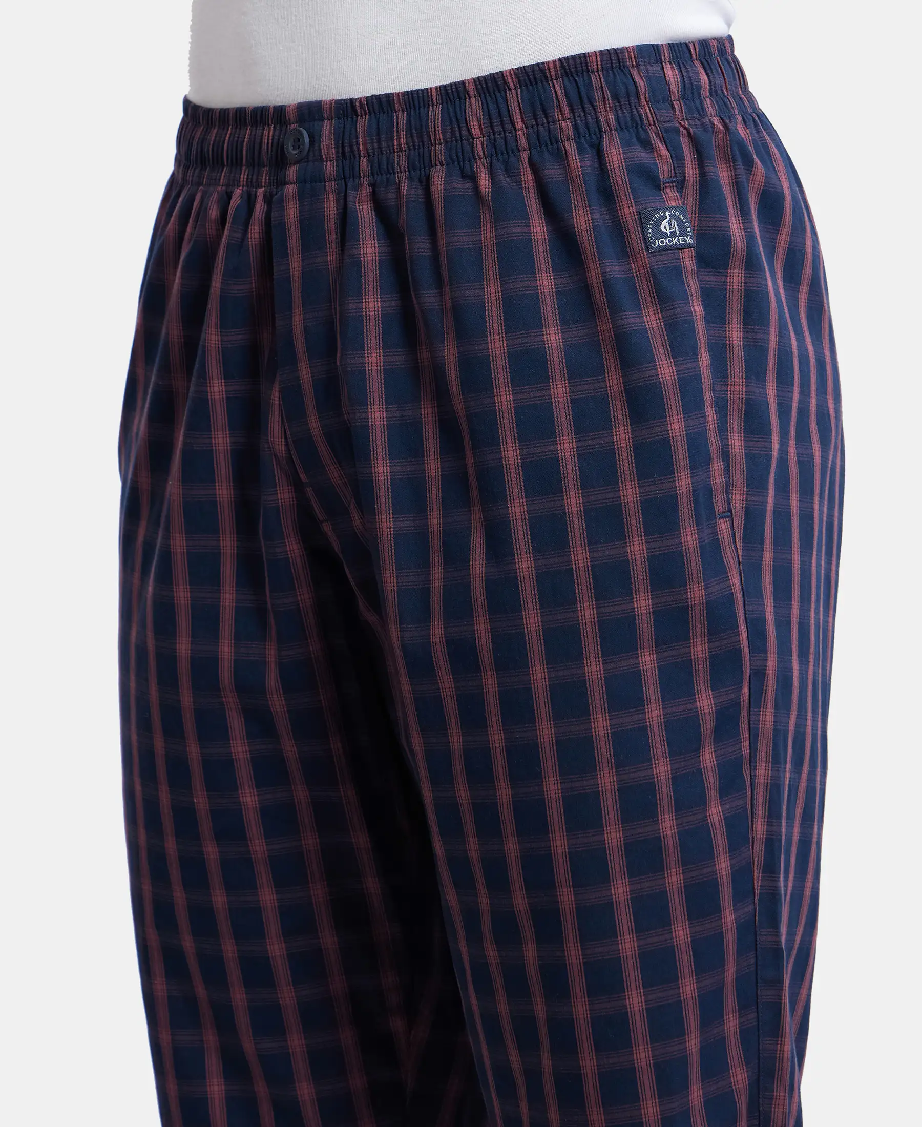 Super Combed Mercerized Cotton Woven Fabric Regular Fit Printed Bermuda with Side Pockets - Navy - Image 7